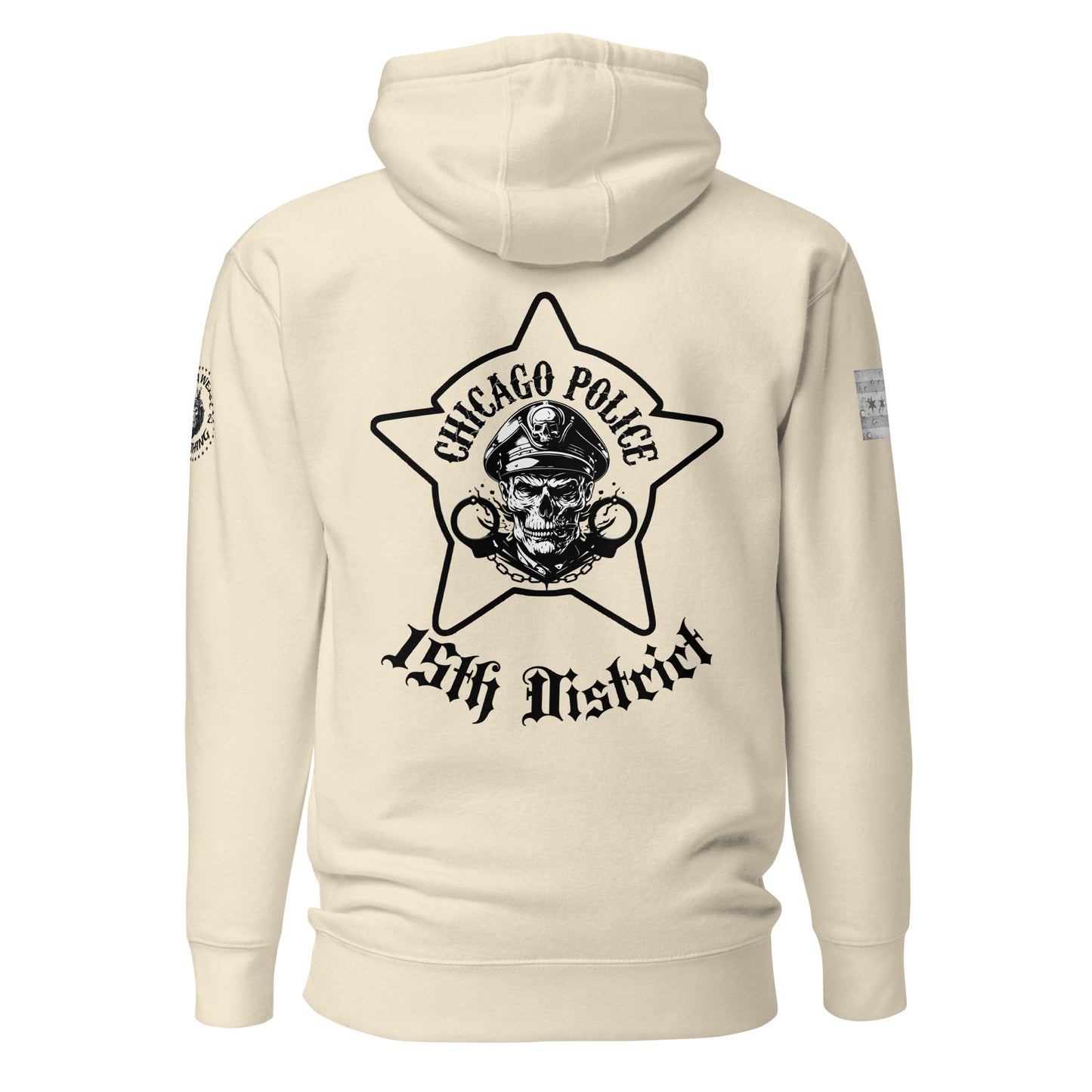 District 015 - Chicago Police 015th District Austin - CPD Biker Inspired Hoodie By Alpha Wear