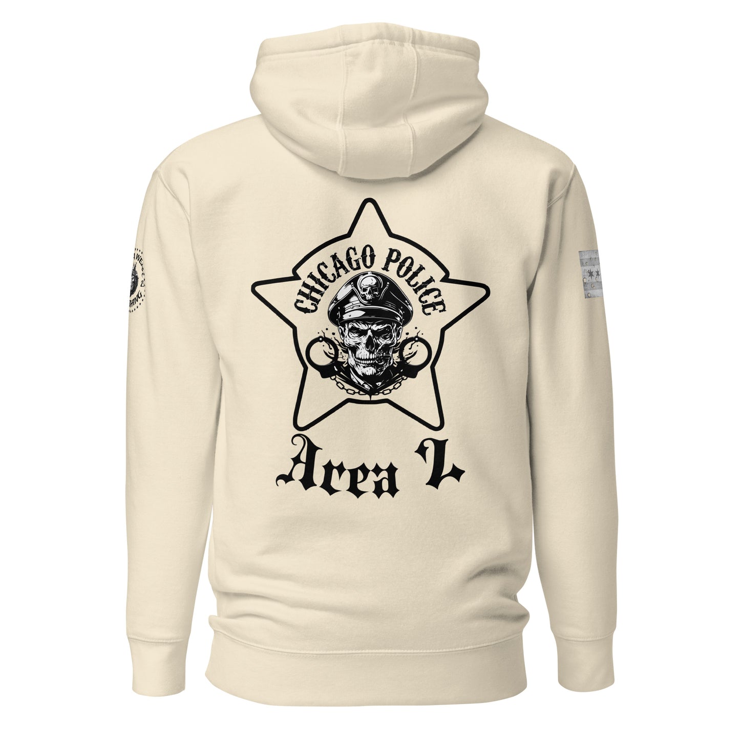 Area 2 - Chicago Police Detective Division Area 2 Biker Inspired Hoodie By Alpha Wear