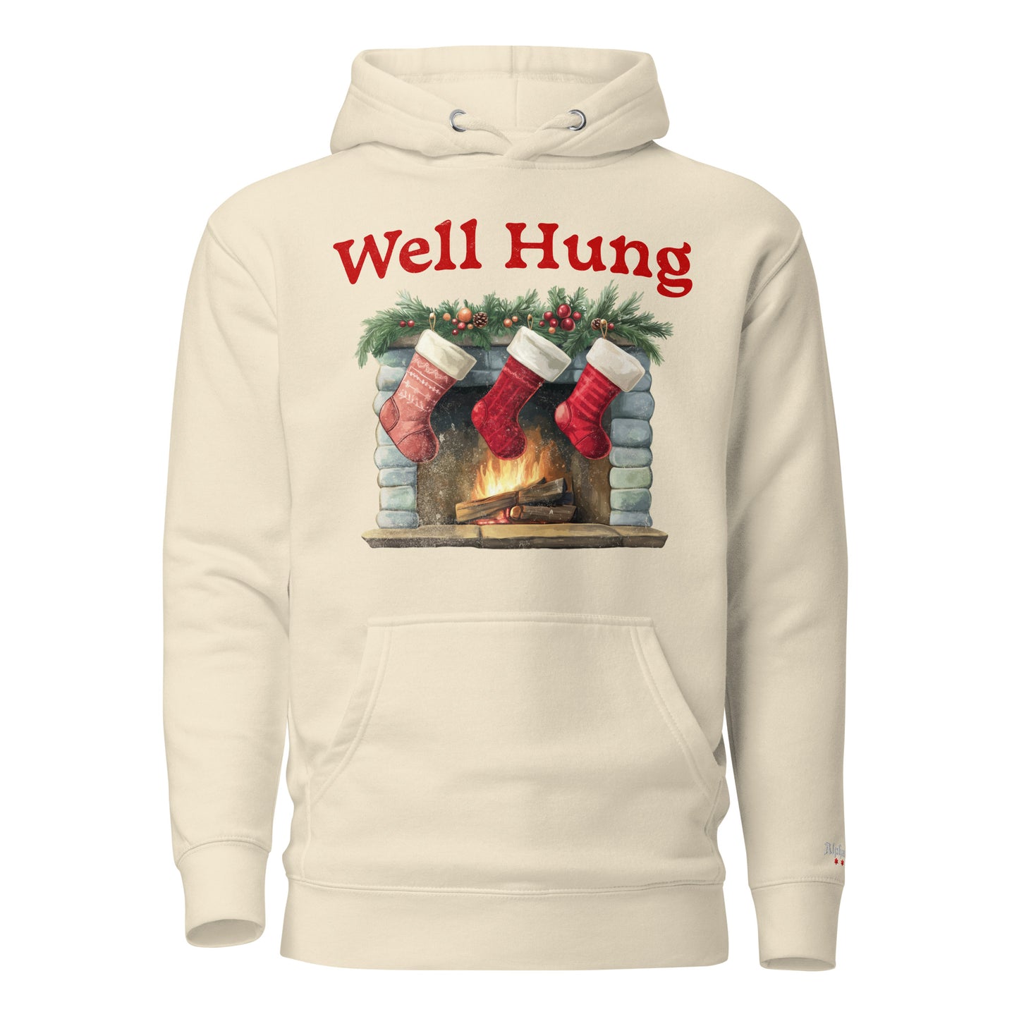 “Well Hung” Christmas Holiday Hoodie by Alpha Wear