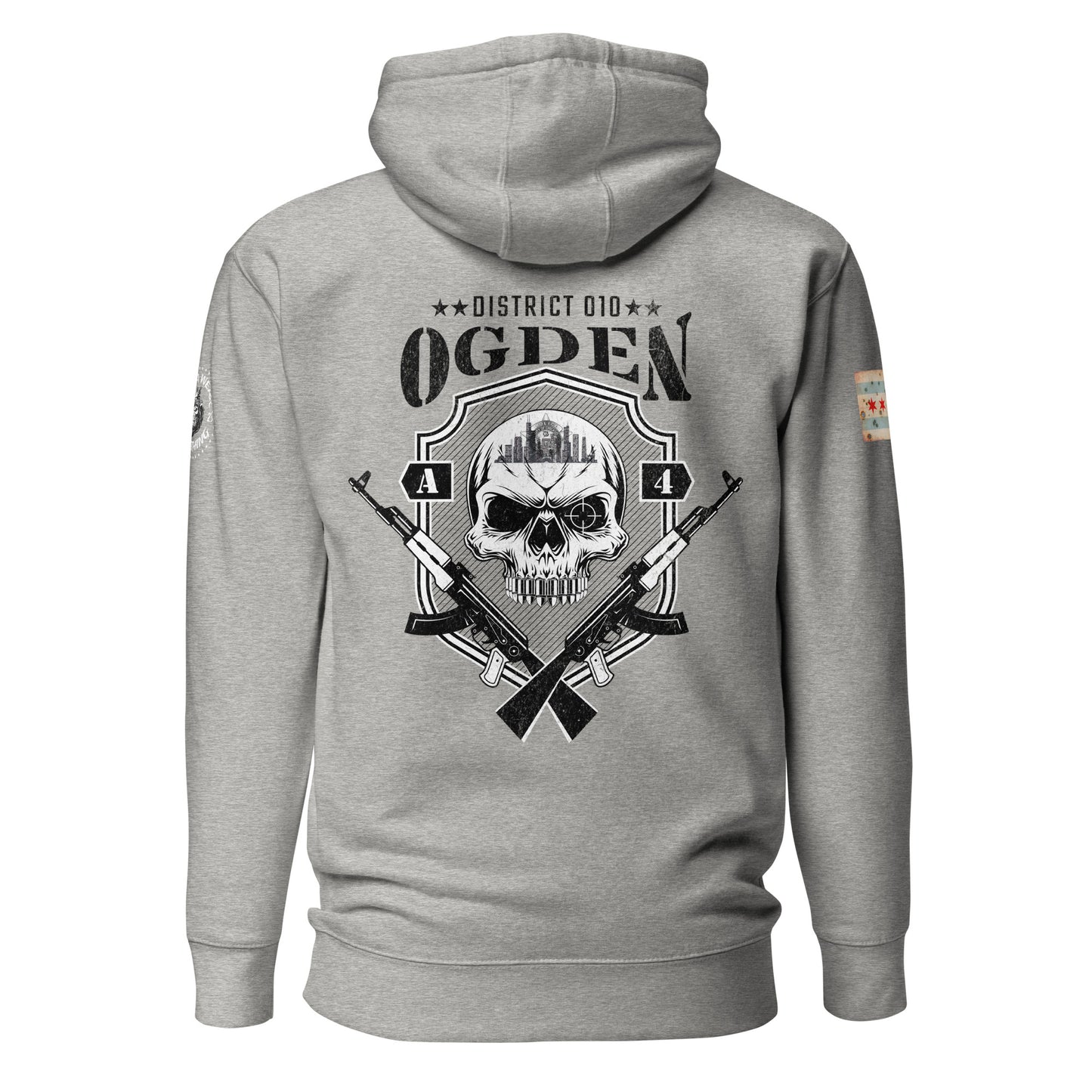 District 010 - Chicago Police 010th District Ogden “Sniper Skull” Hoodie by Alpha Wear