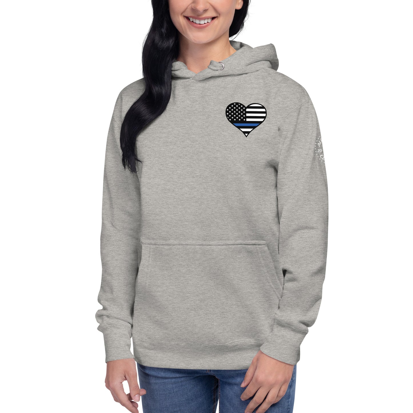 Proud Police Mom - Mother's Day Hoodie (Back Logo)