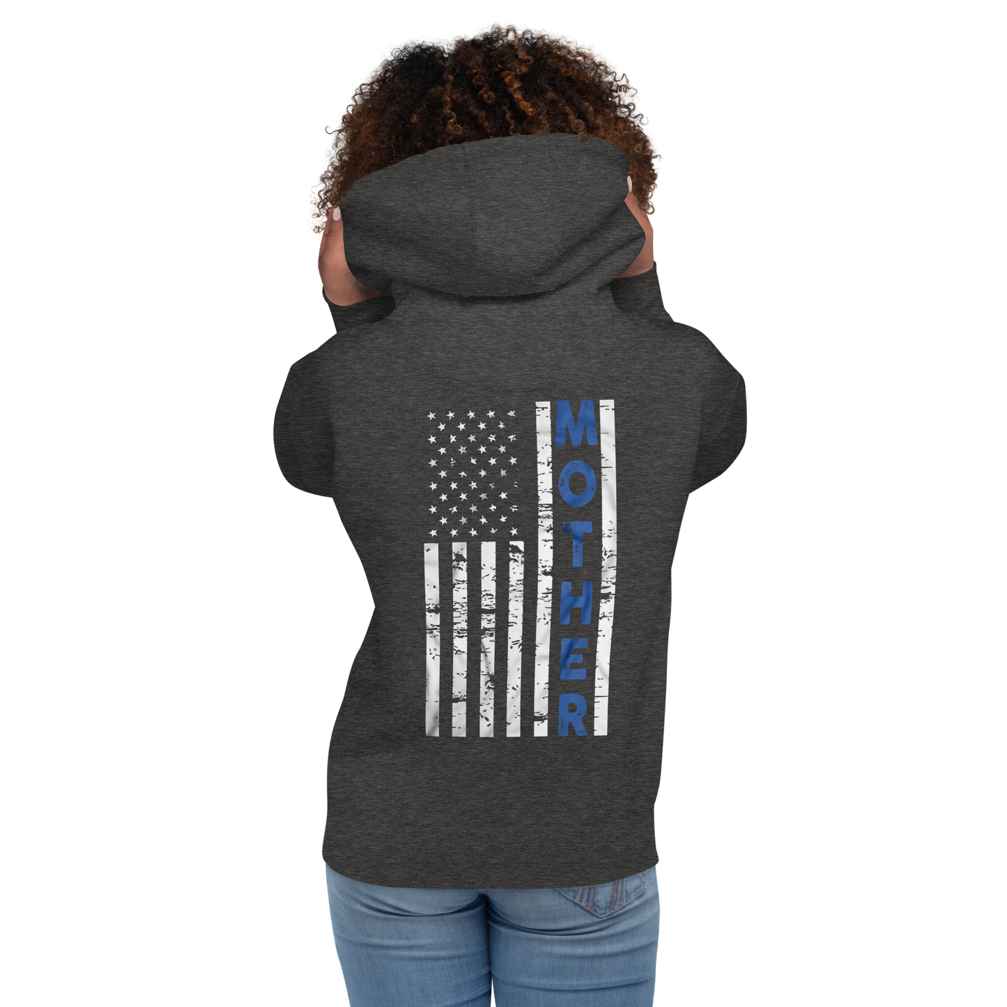 Mother Blue Line Flag Law Enforcement Hoodie for Mother's Day - Support Police Moms