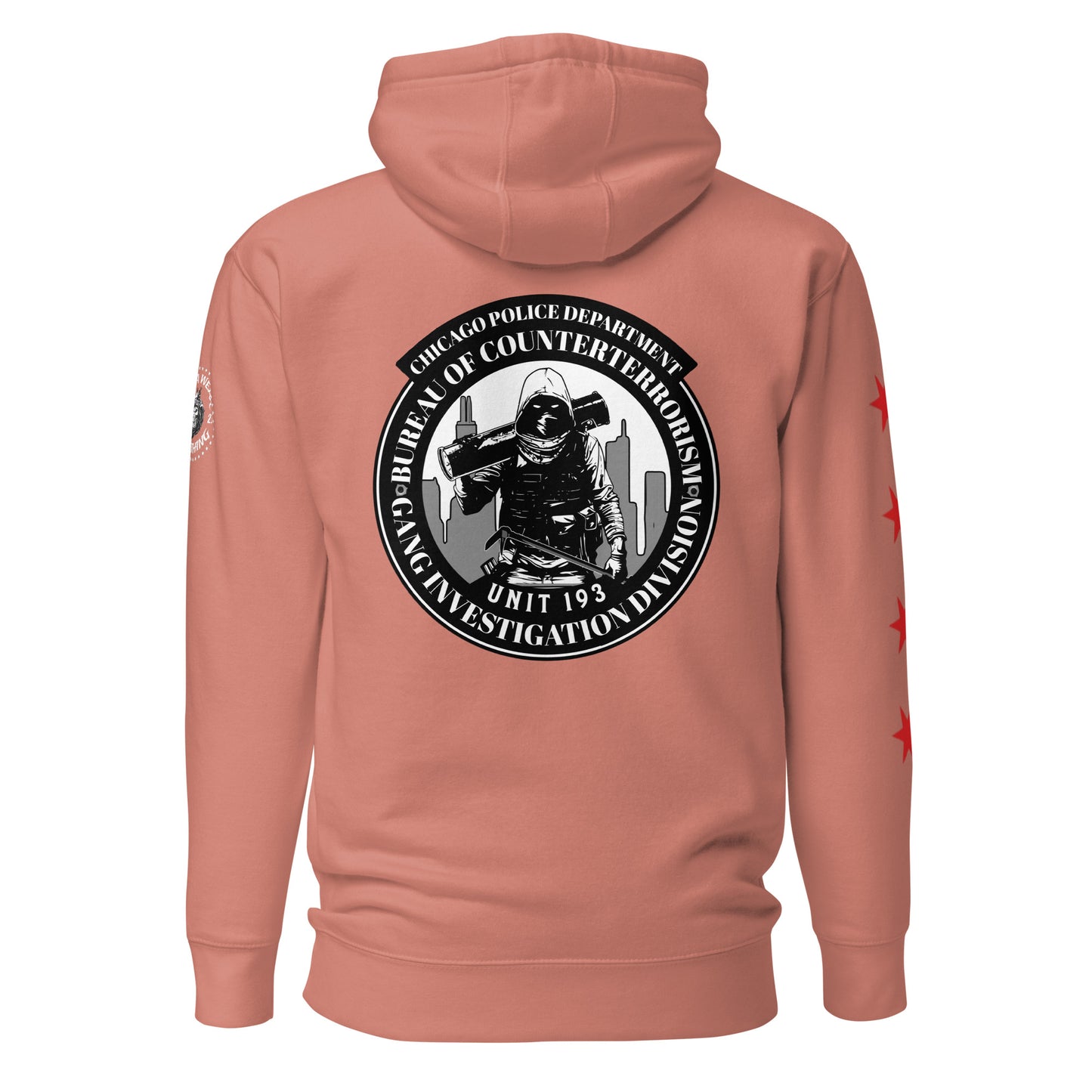 Unit 193 - Chicago Police Department - CPD BCT GID Hoodie Hoody Sweatshirt (Back Image)