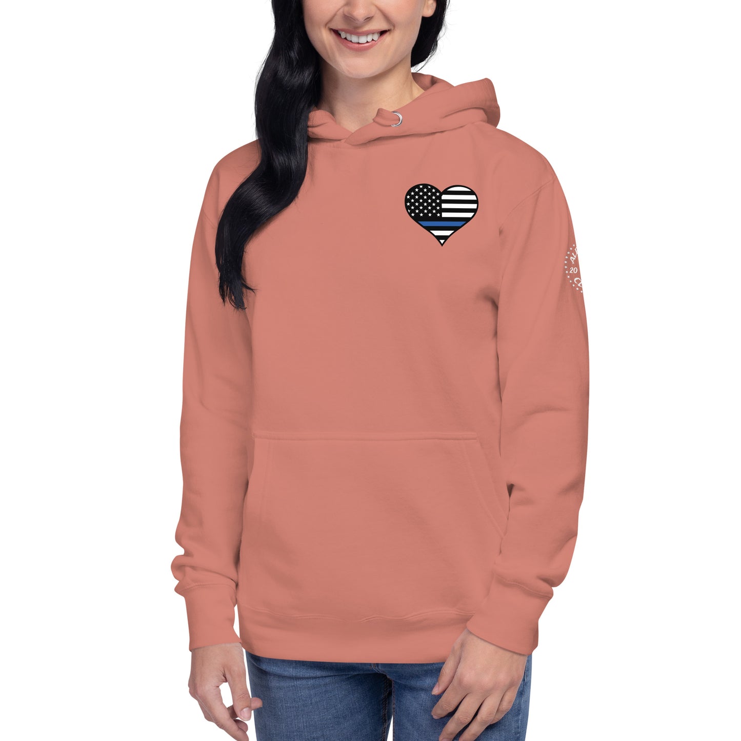 Proud Police Mom - Mother's Day Hoodie (Back Logo)