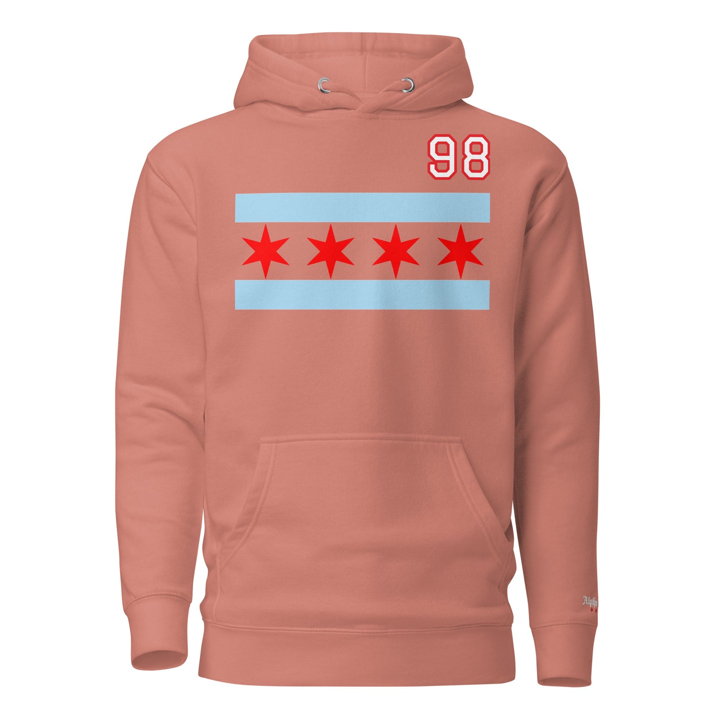 Chicago Hockey Customizable Chicago Flag Hoodie by Alpha Hockey Club