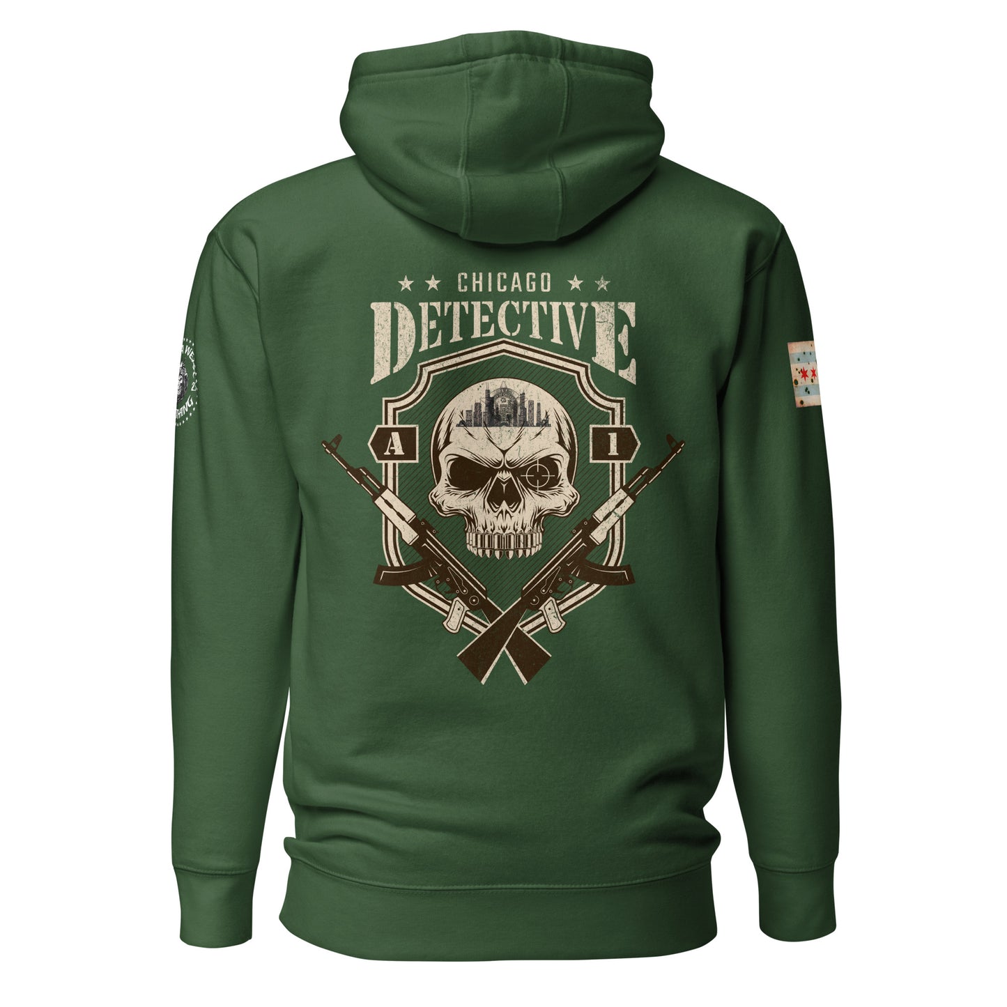 Area 1 - Chicago Police Detective Division Area 1 “Sniper Skull” Hoodie by Alpha Wear