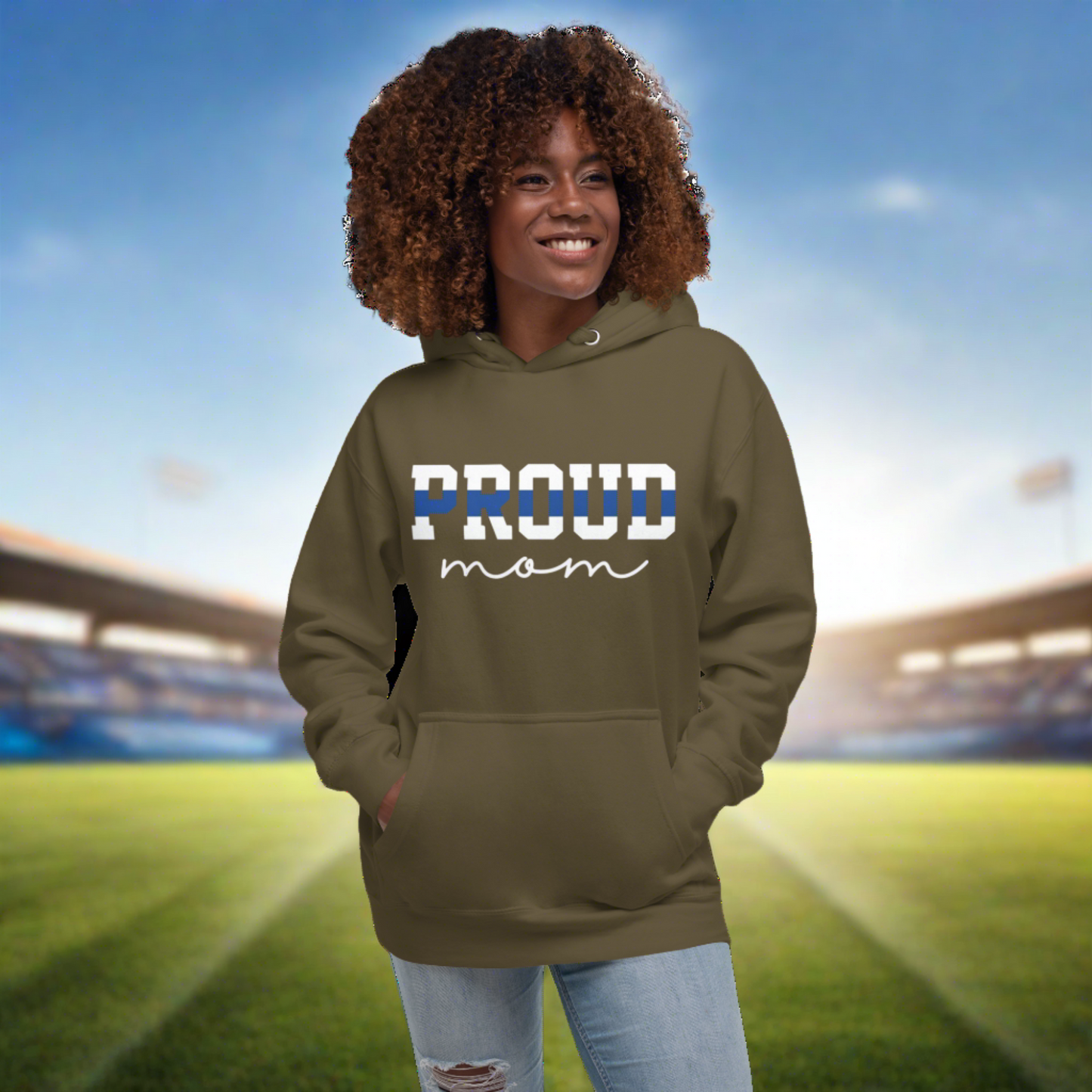 Proud Mom Law Enforcement Hoodie for Mother's Day - Back the Blue