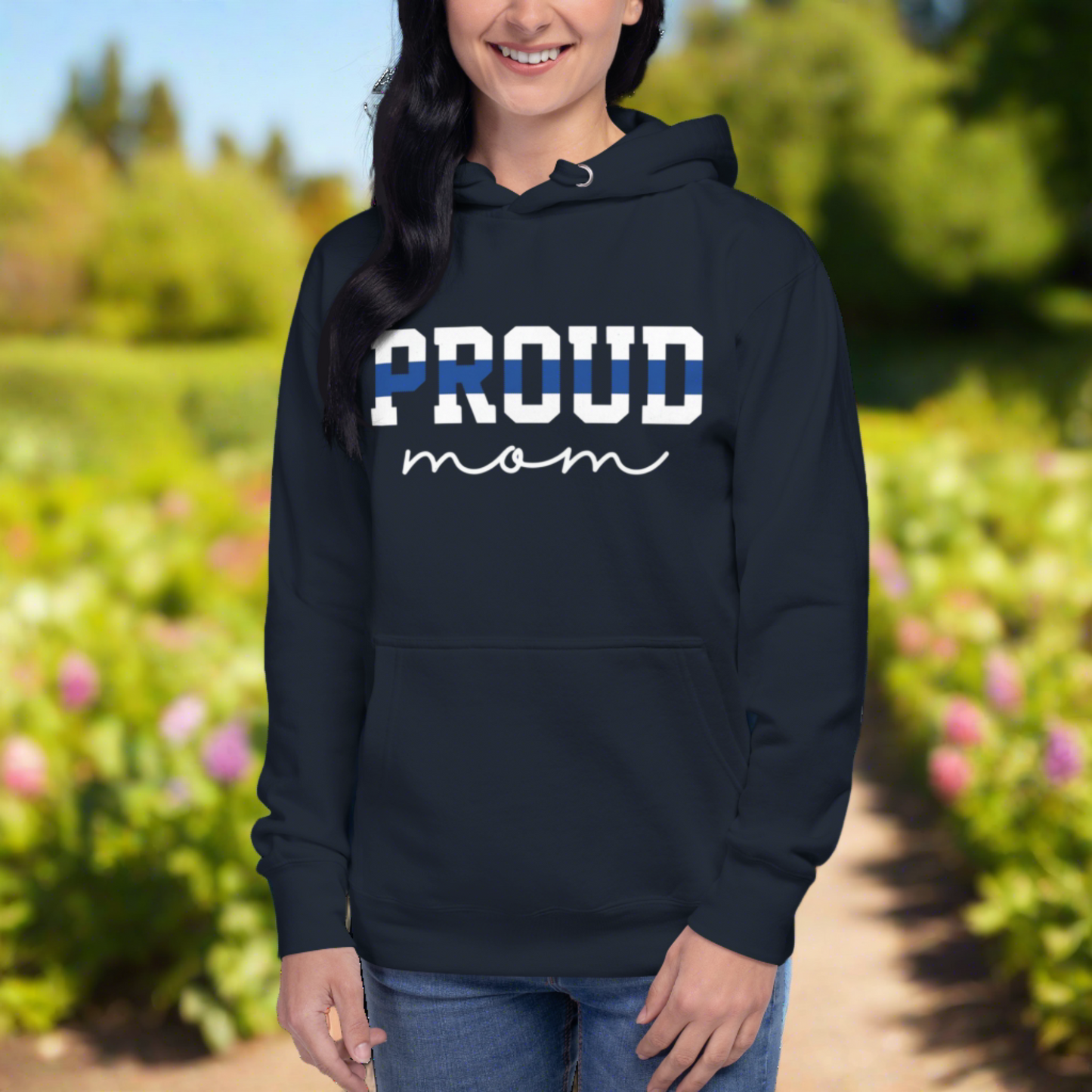 Proud Mom Law Enforcement Hoodie for Mother's Day - Back the Blue