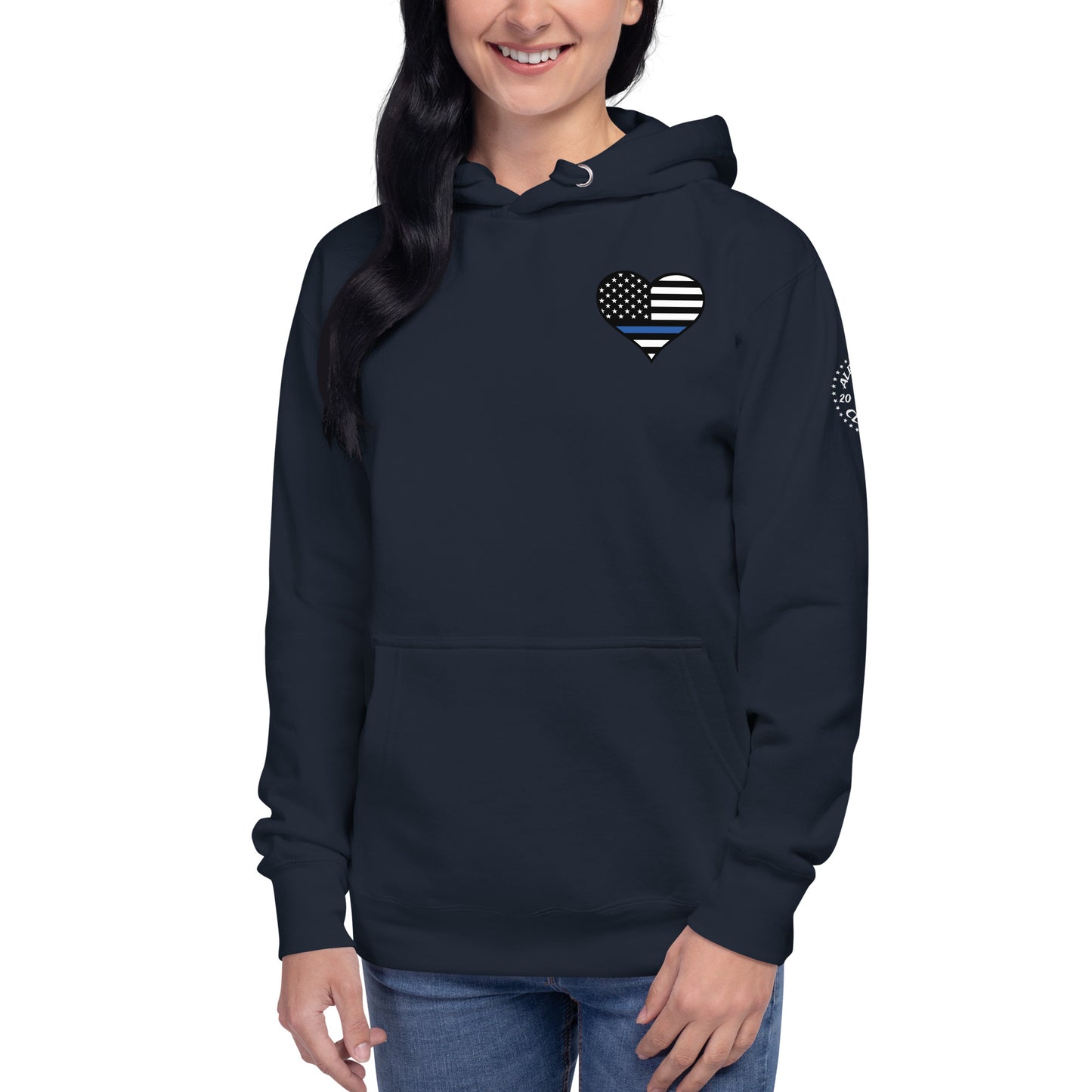 Proud Police Mom - Mother's Day Hoodie (Back Logo)