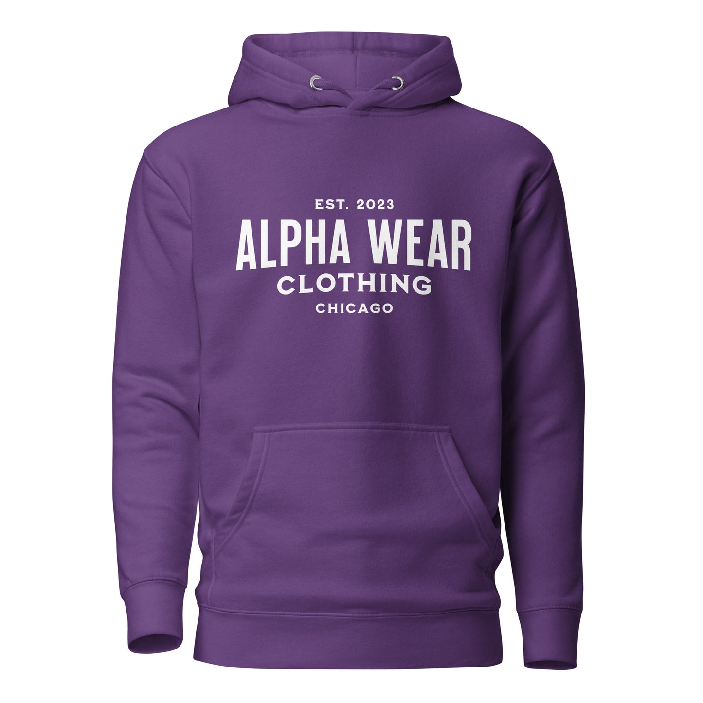 Alpha Wear Clothing Classic Logo Hoodie - Premium Quality Comfort Fit Hooded Sweatshirt for Everyday Wear