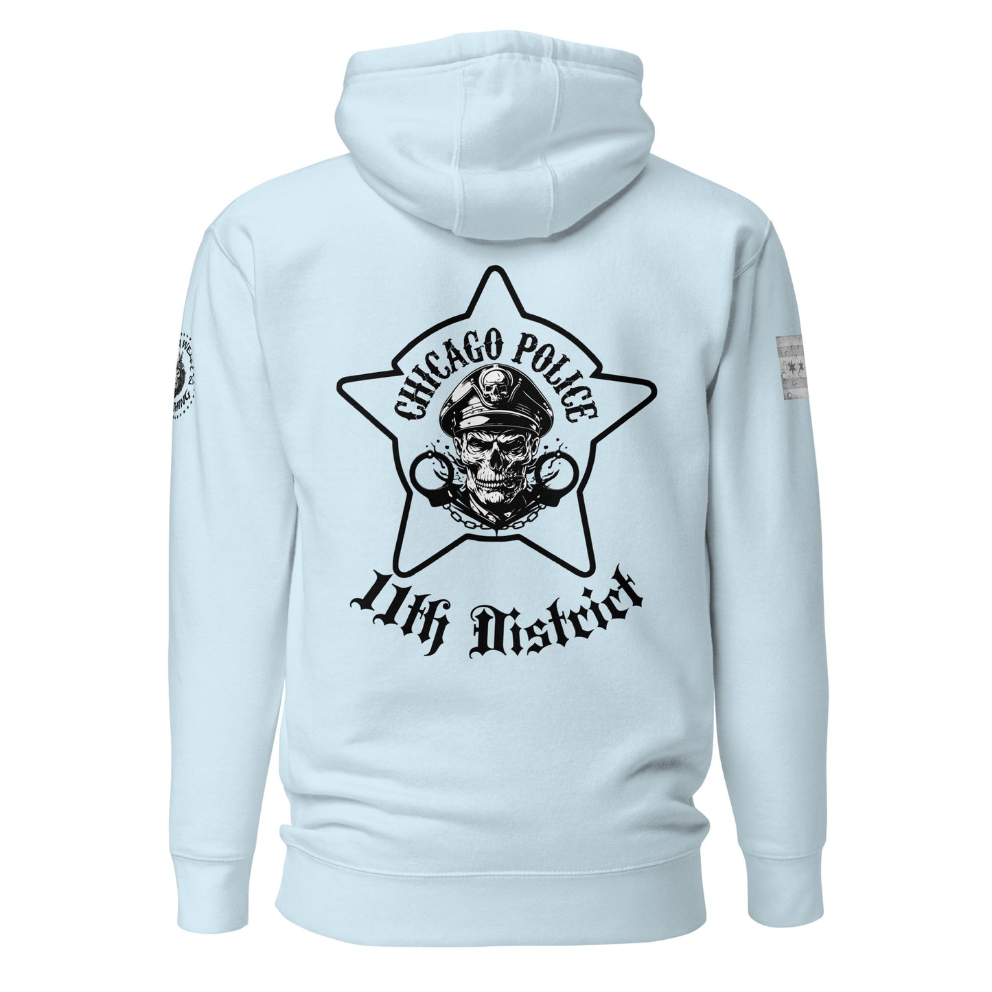 District 011 - Chicago Police 011th District Fillmore Harrison Biker Hoodie by Alpha Wear