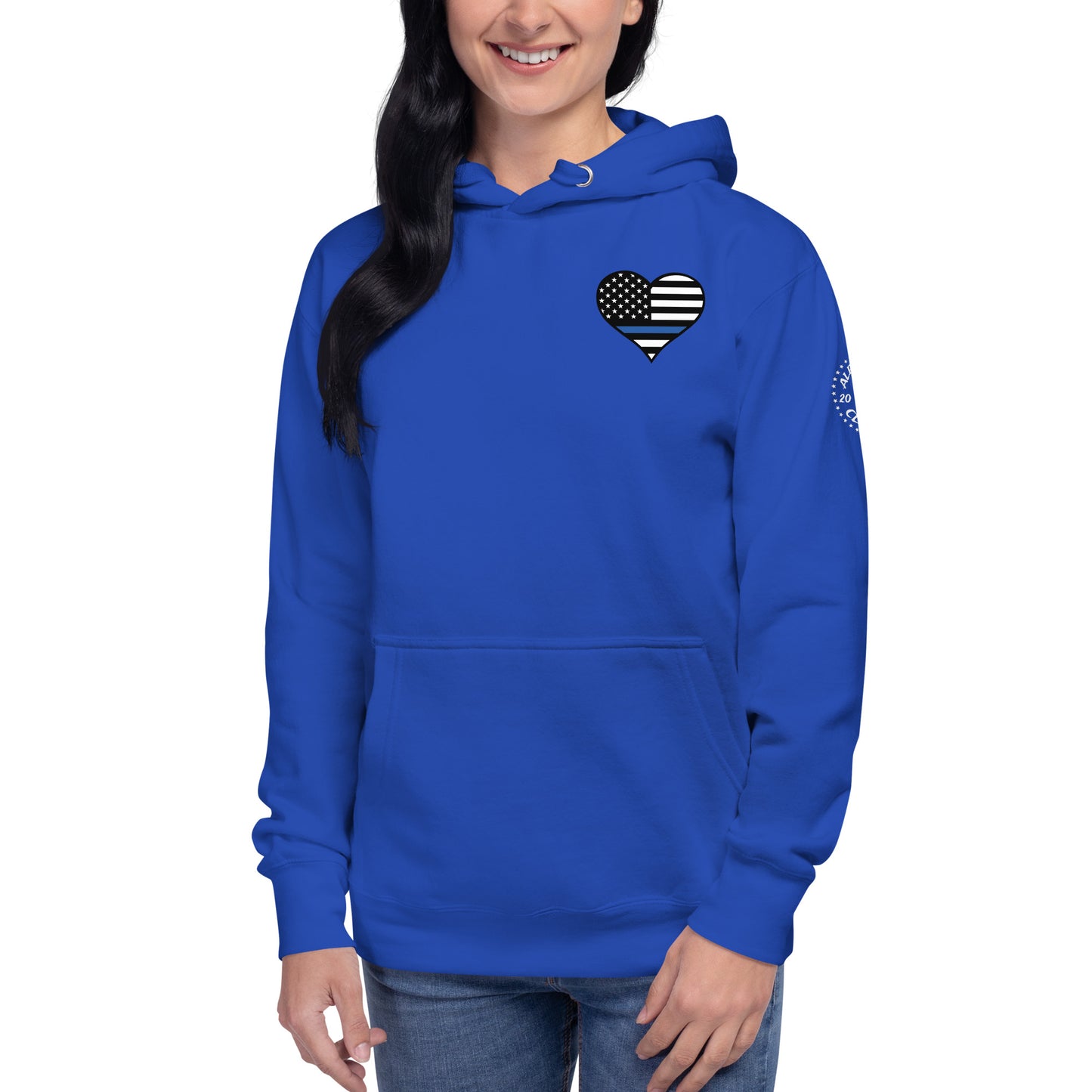 Proud Police Mom - Mother's Day Hoodie (Back Logo)