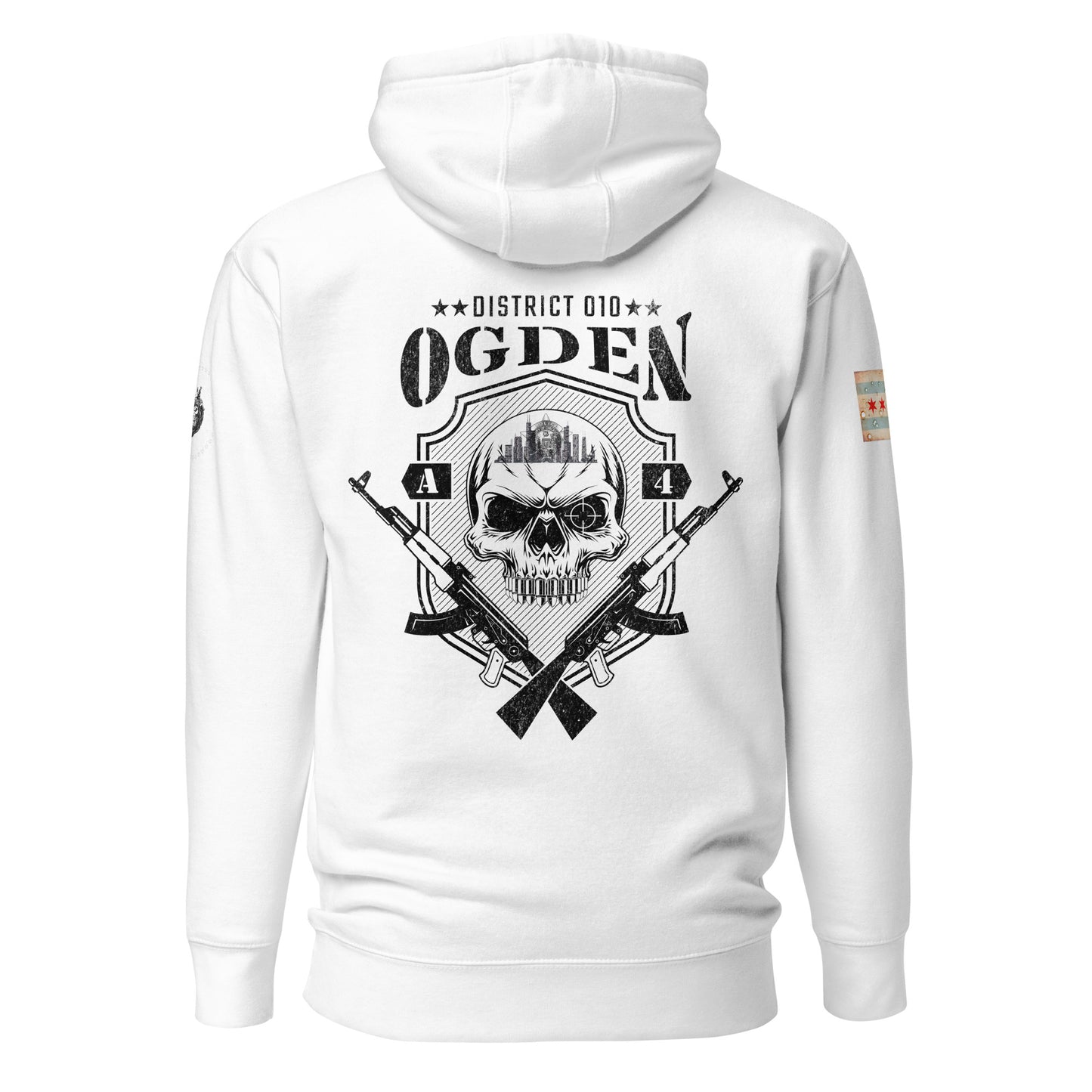 District 010 - Chicago Police 010th District Ogden “Sniper Skull” Hoodie by Alpha Wear