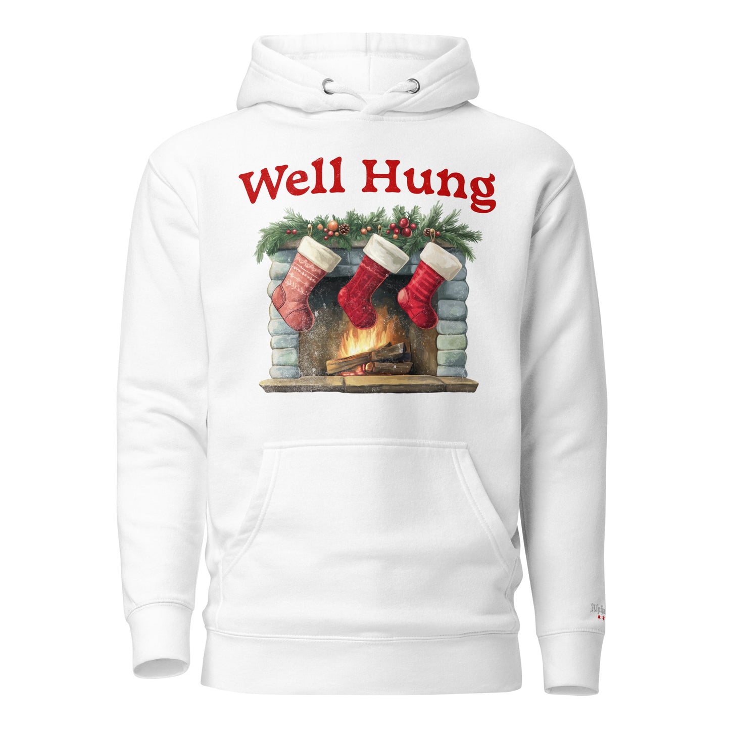 “Well Hung” Christmas Holiday Hoodie by Alpha Wear