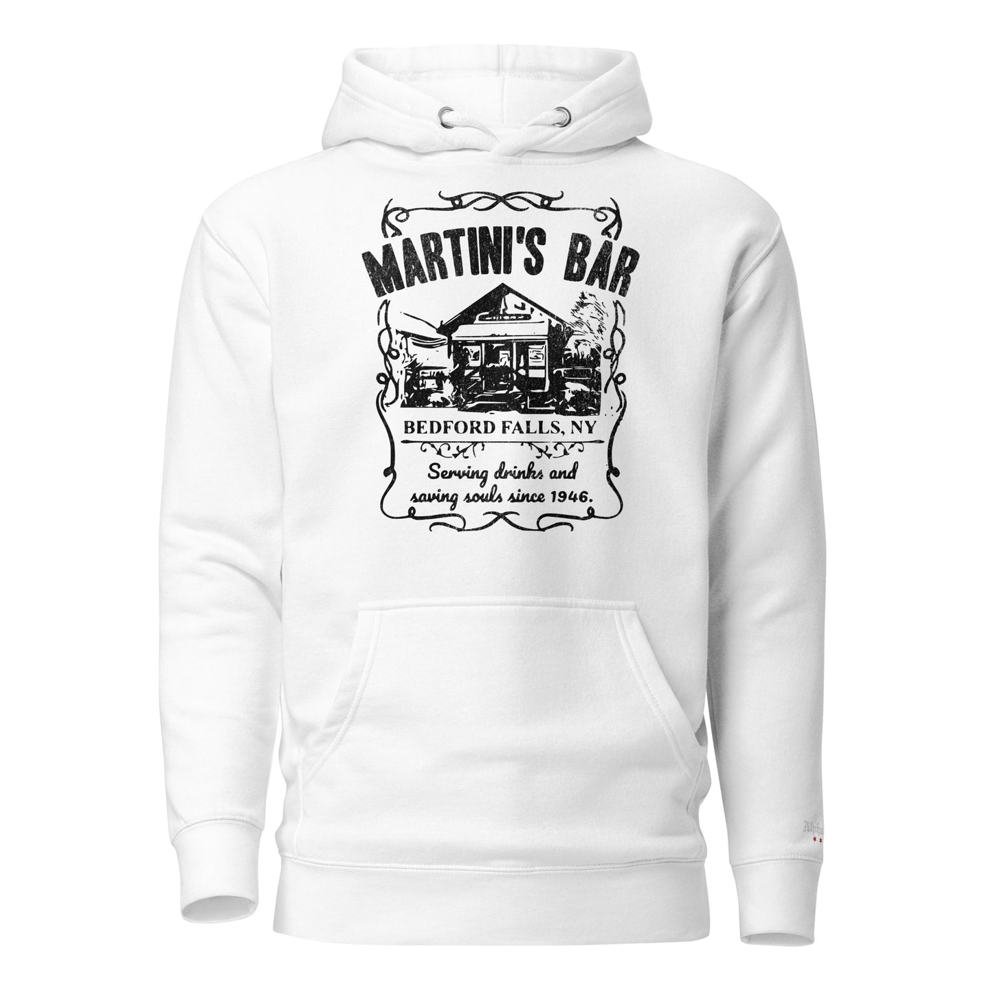 It’s a Wonderful Life “Martini’s Bar” Hoodie Christmas Holiday by Alpha Wear