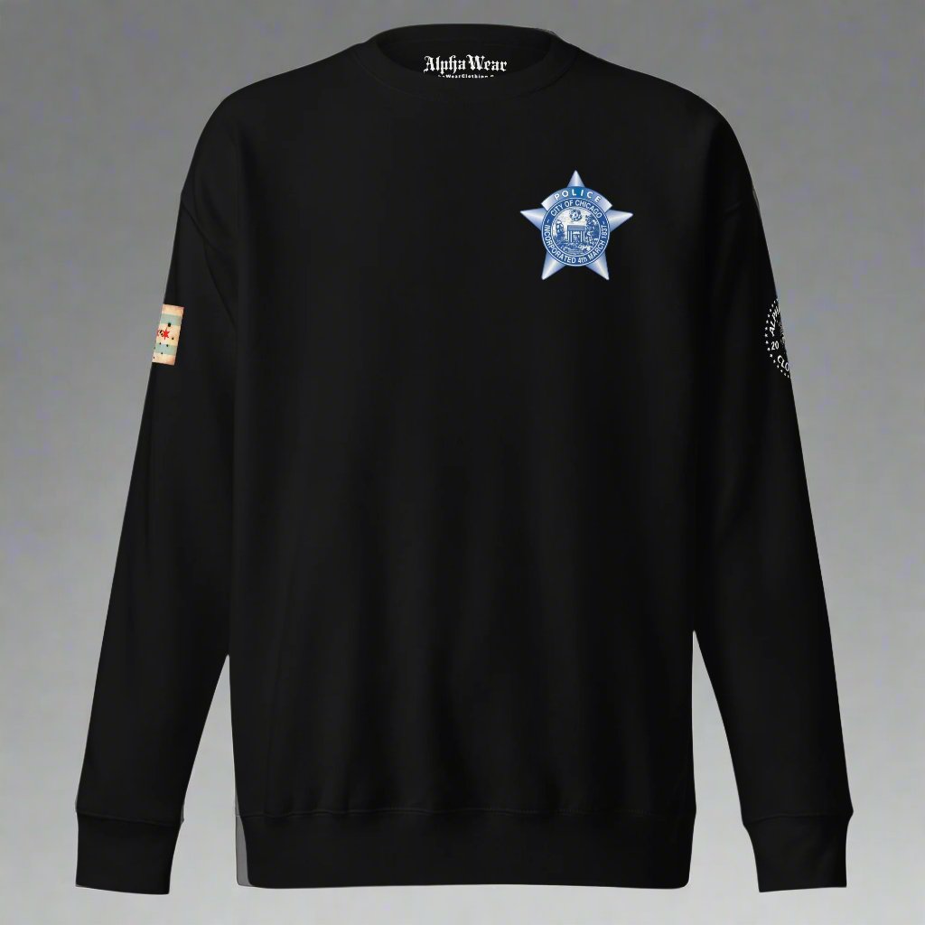 District 001 - Chicago Police 001st District Central Sopranos Inspired Noodie Crewneck Sweatshirt by Alpha Wear