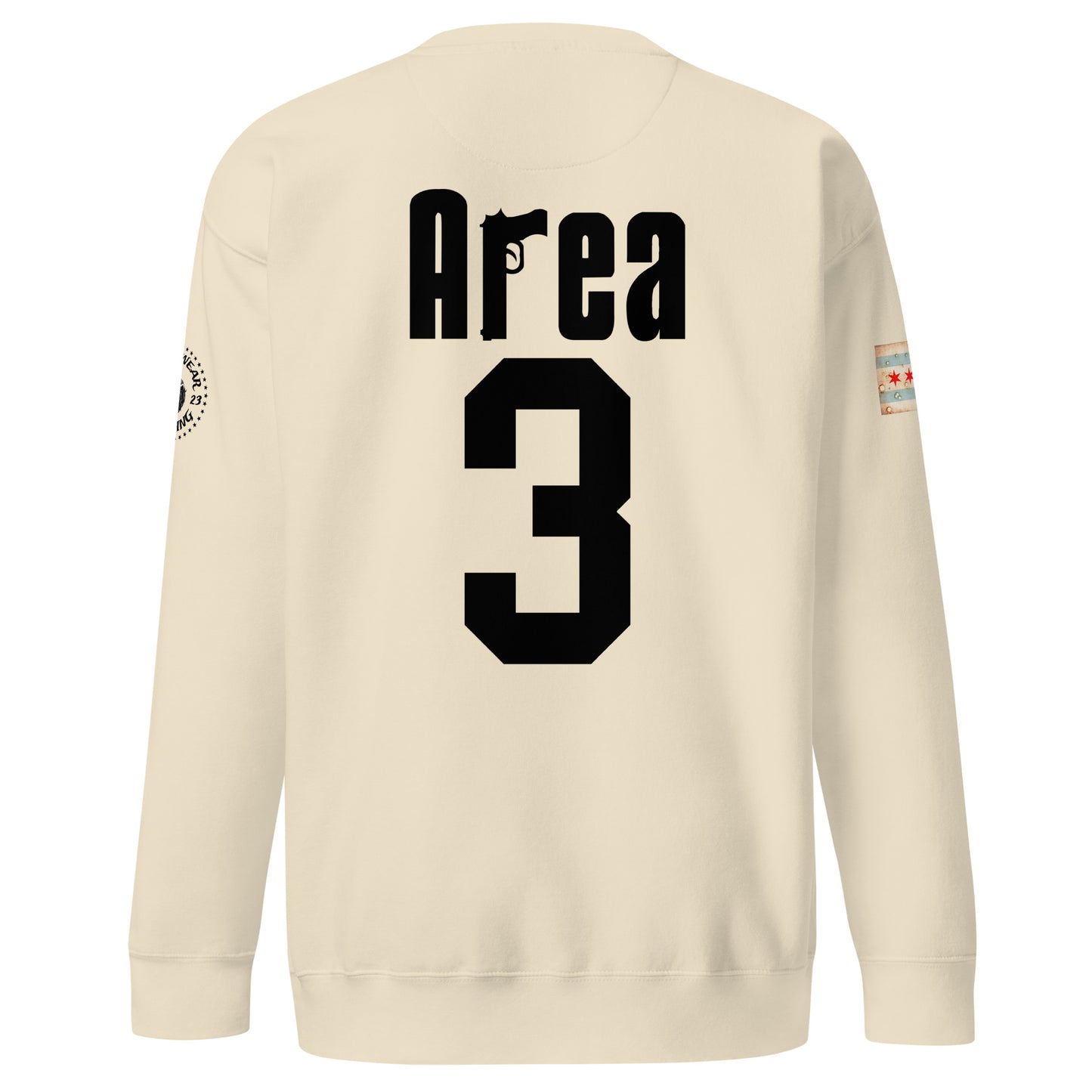 Area 3 - Chicago Police Detective Division Area 3 Sopranos Inspired Crewneck Sweatshirt By Alpha Wear