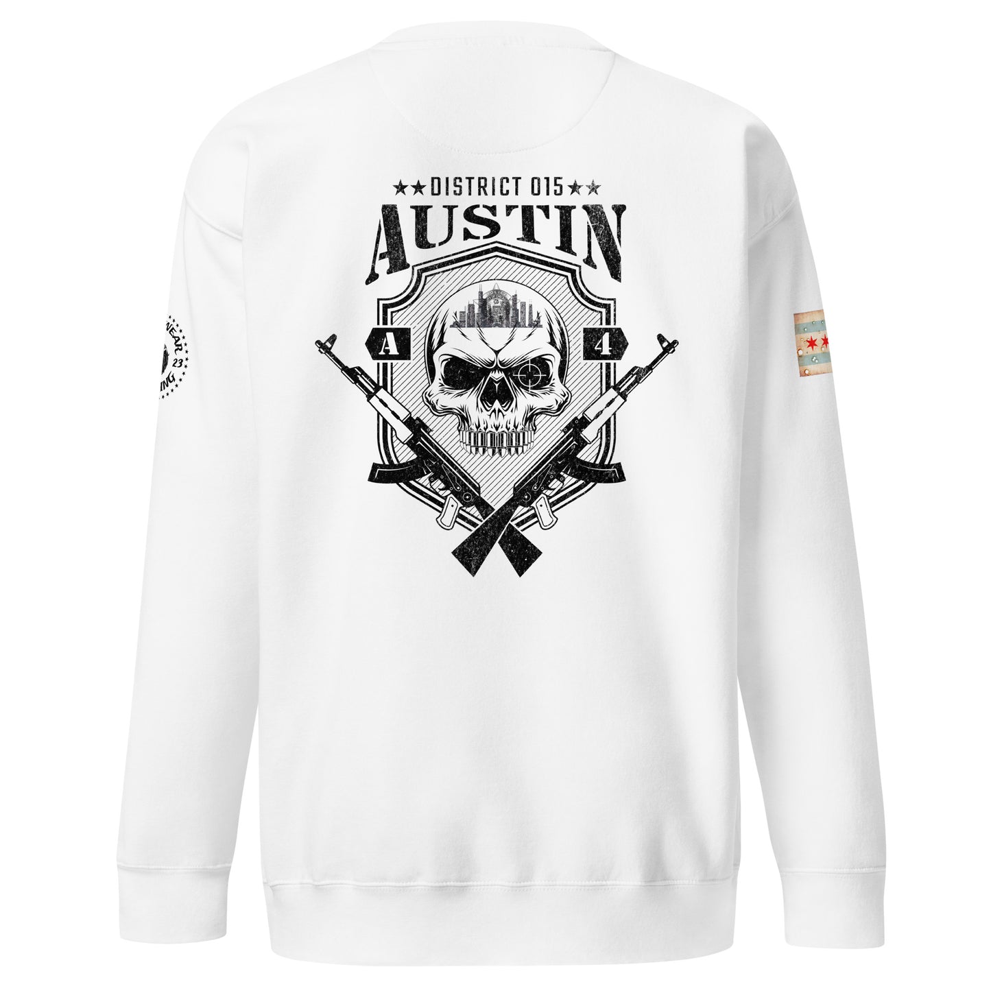 District 015 - Chicago Police 015th District Austin “Sniper Skull” Crewneck Sweatshirt by Alpha Wear