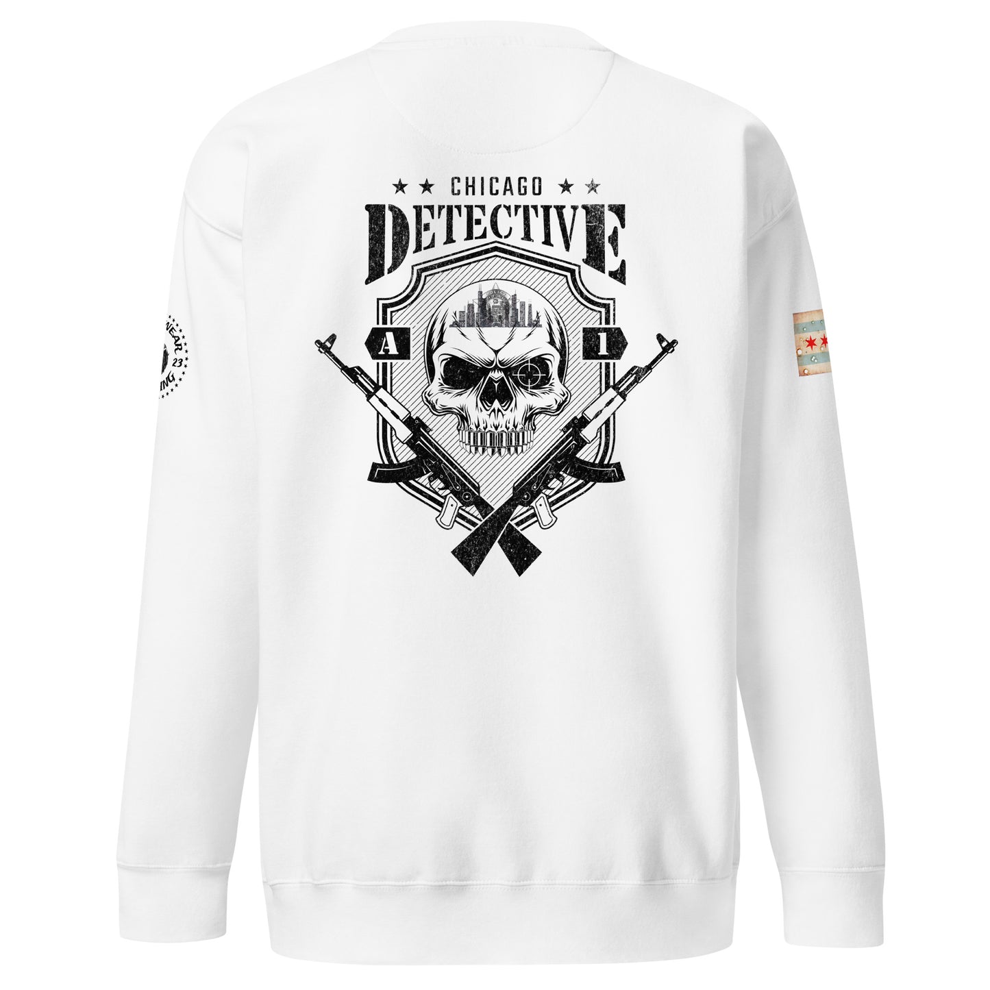 Area 1 - Chicago Police Detective Division Area 1 “Sniper Skull” Crewneck Sweatshirt by Alpha Wear