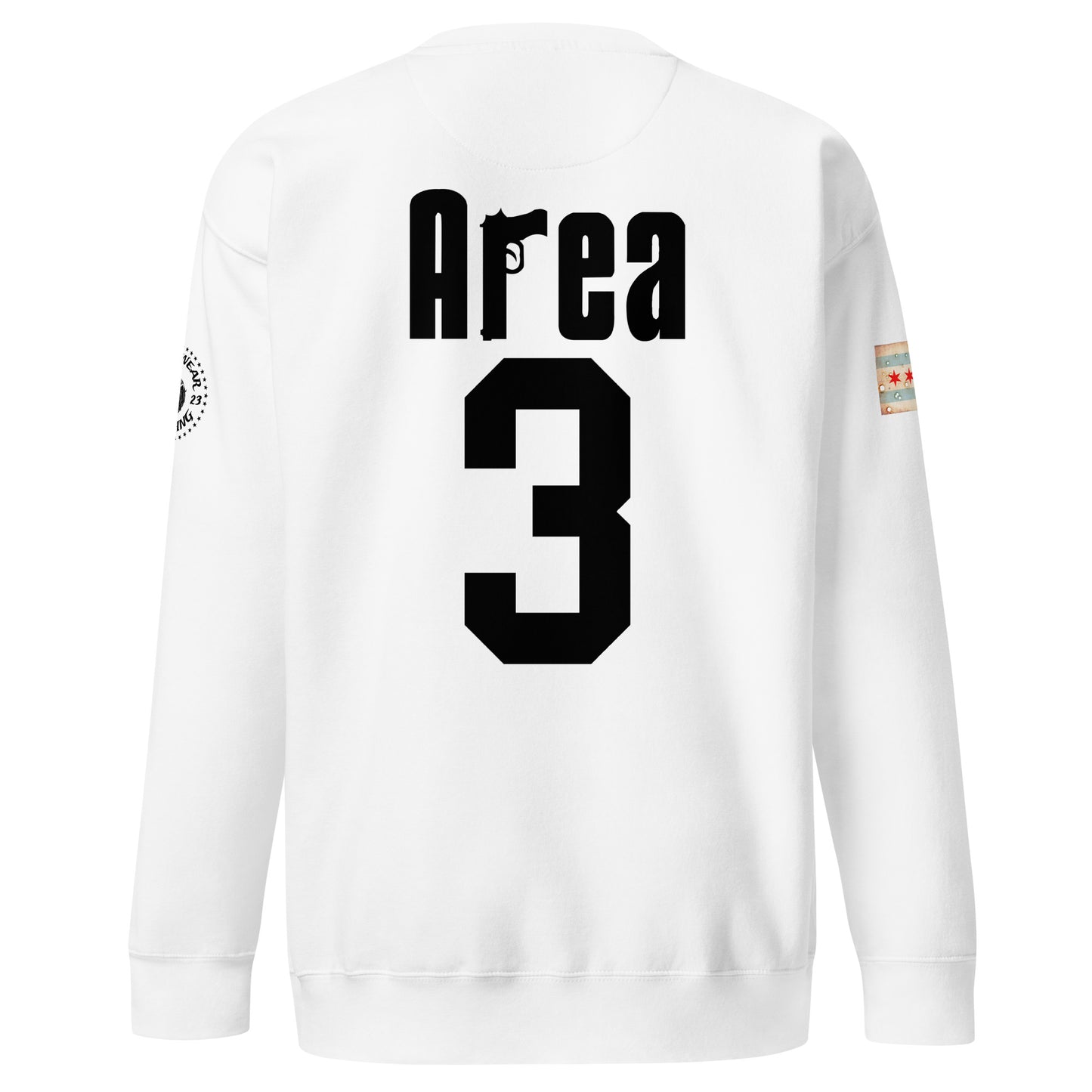 Area 3 - Chicago Police Detective Division Area 3 Sopranos Inspired Crewneck Sweatshirt By Alpha Wear