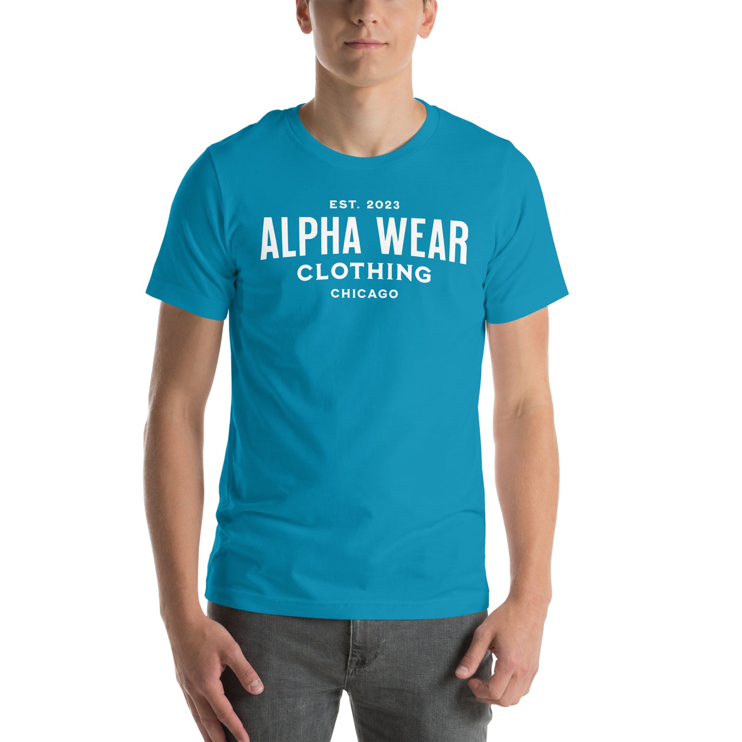 Alpha Wear Clothing Men's Classic Logo Tee - Premium Quality Comfort Fit Shirt for Everyday Wear