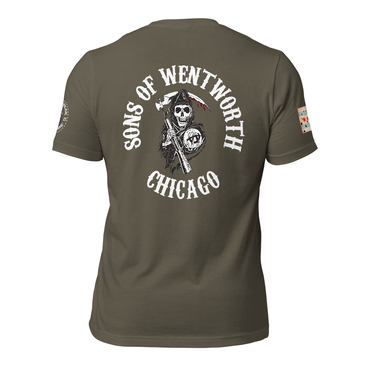 District 002 - Wentworth: Chicago Police Sons of Anarchy Inspired Tee Shirt