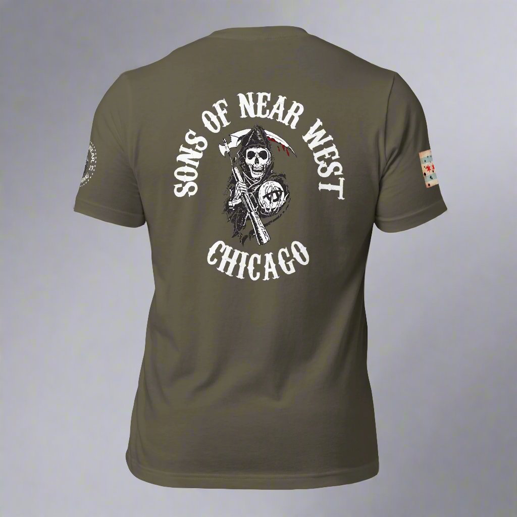 District 012 - Near West: Chicago Police Sons of Anarchy Inspired Tee Shirt