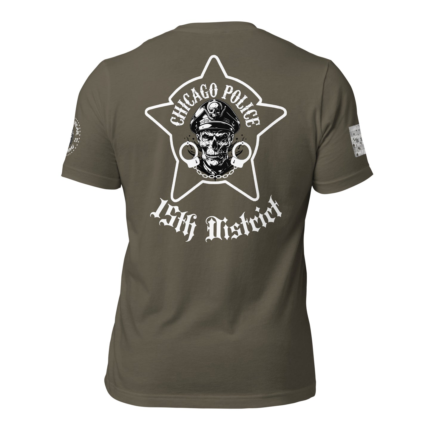 District 015 - Chicago Police 015th District Austin - CPD Biker Inspired Tee Shirt