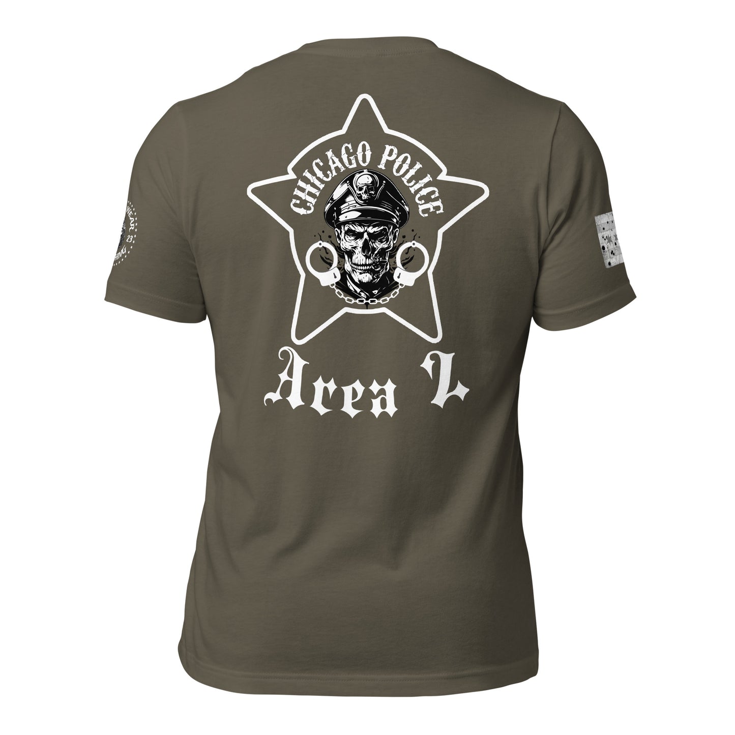 Area 2 - Chicago Police Area 2 Detective Division - CPD Biker Inspired T-Shirt