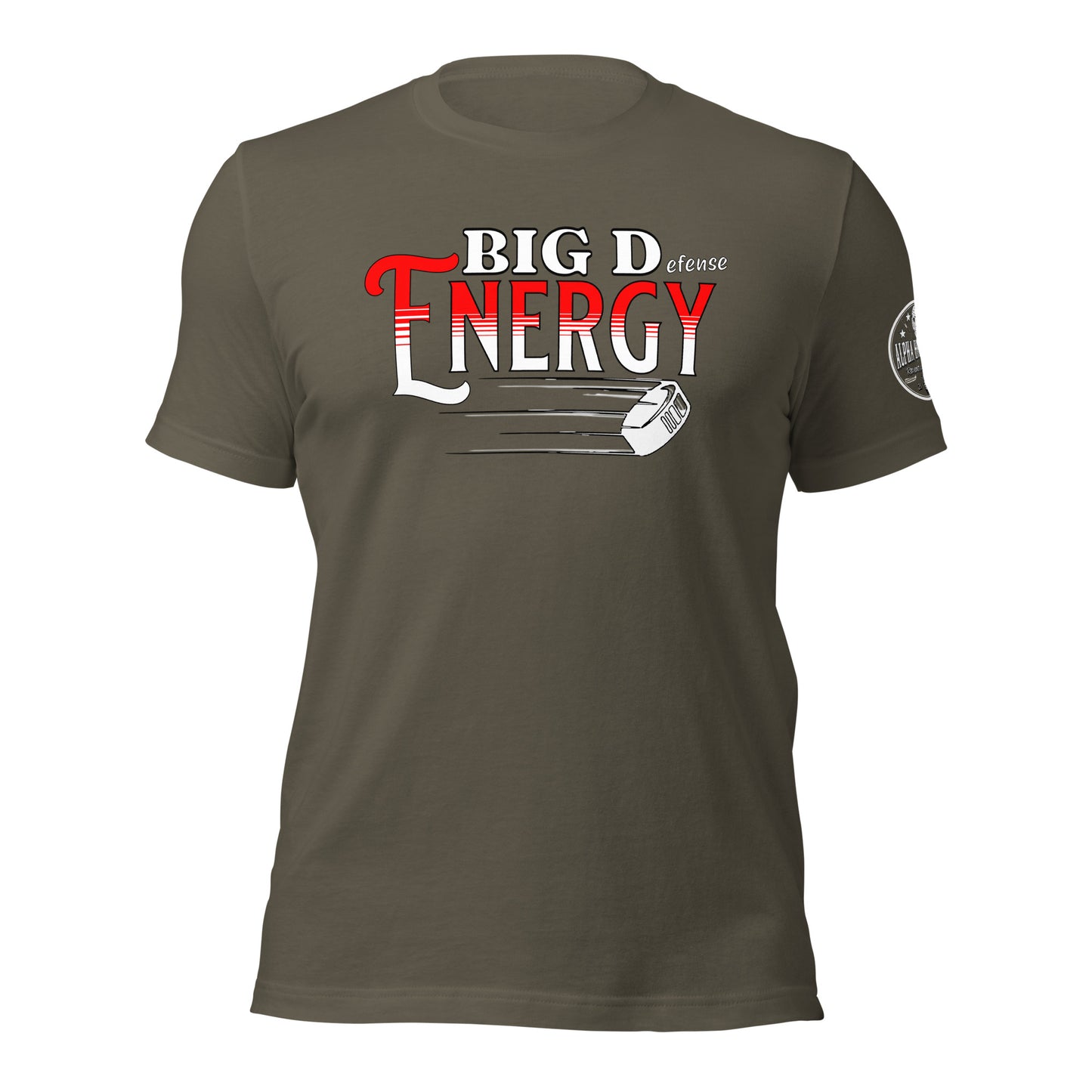 Alpha Hockey Club Big D Energy - Big Defense Energy T-Shirt