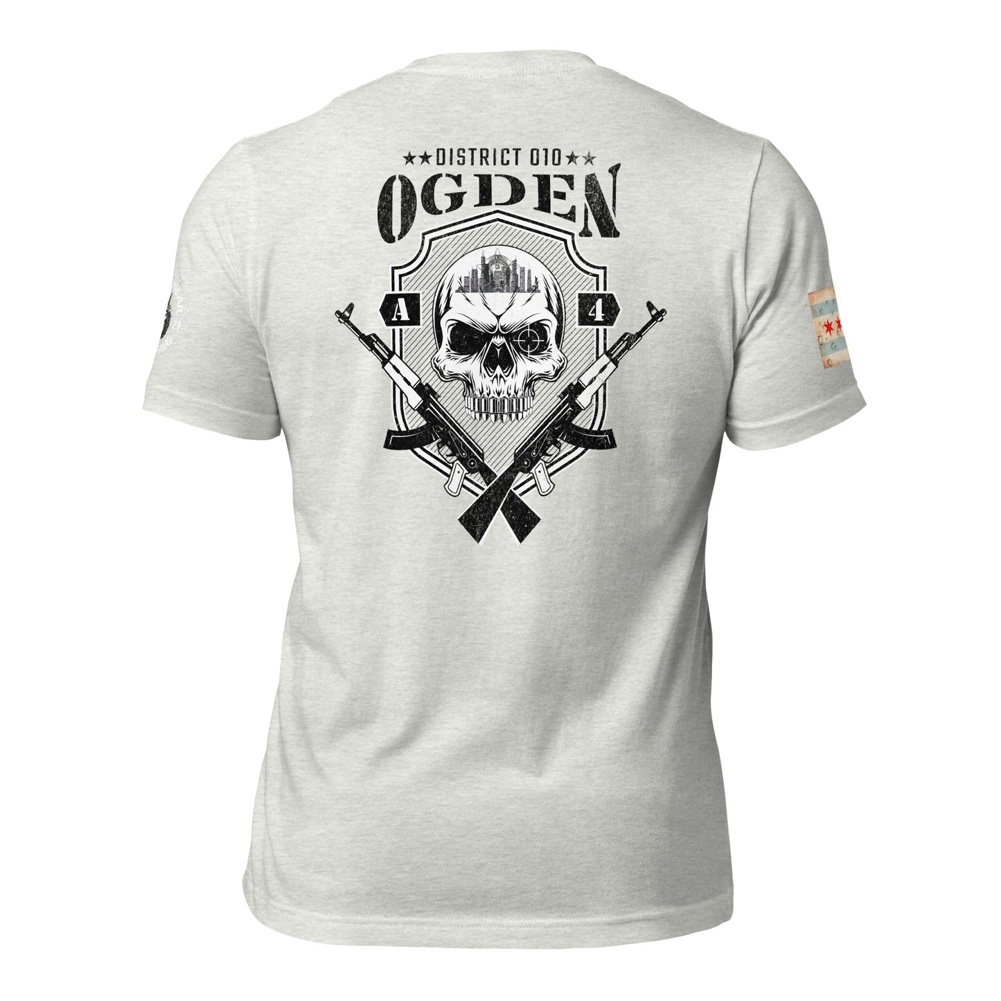 District 010 - Chicago Police 010th District Ogden “Sniper Skull” T-Shirt by Alpha Wear