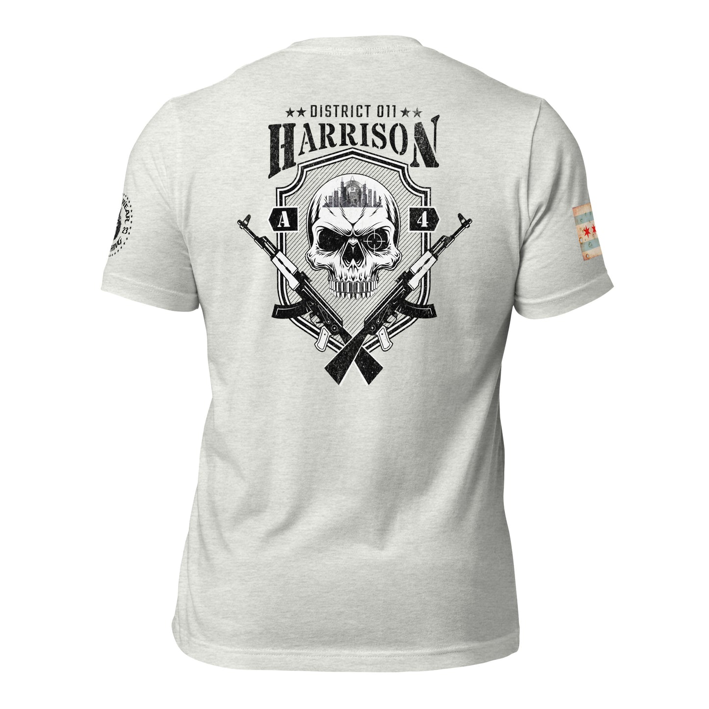 District 011 - Chicago Police 011th District Harrison “Sniper Skull” T-Shirt by Alpha Wear