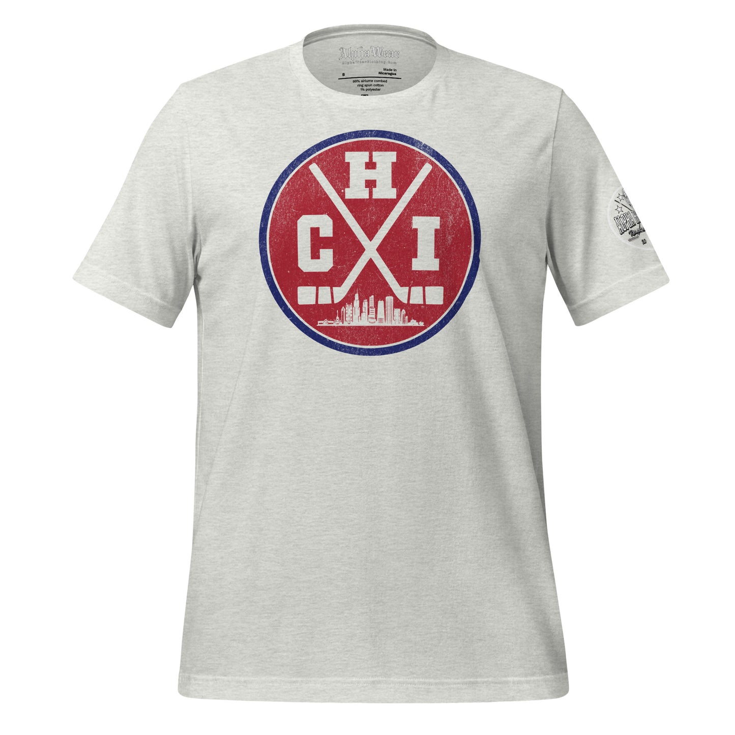 Chicago Hockey Logo Unisex T-Shirt by Alpha Hockey Club