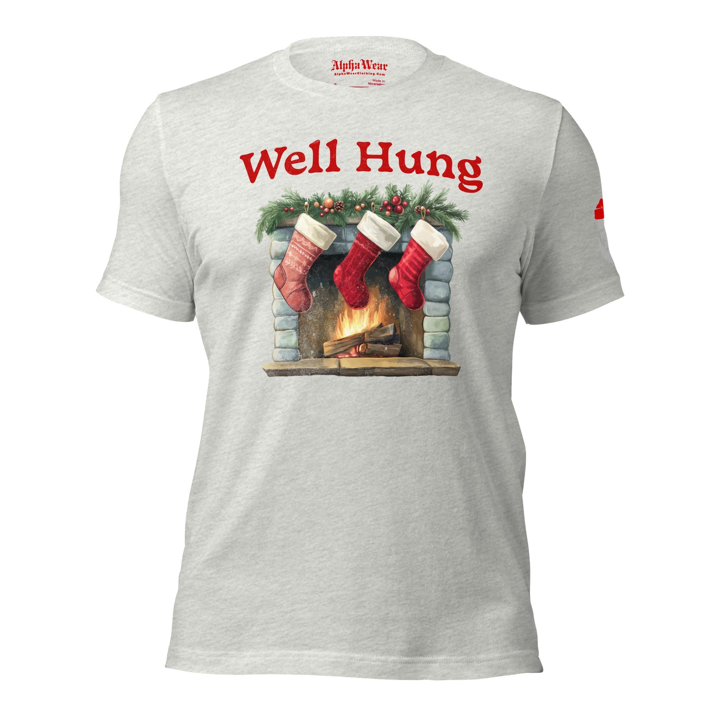 “Well Hung” Christmas Holiday T-Shirt by Alpha Wear