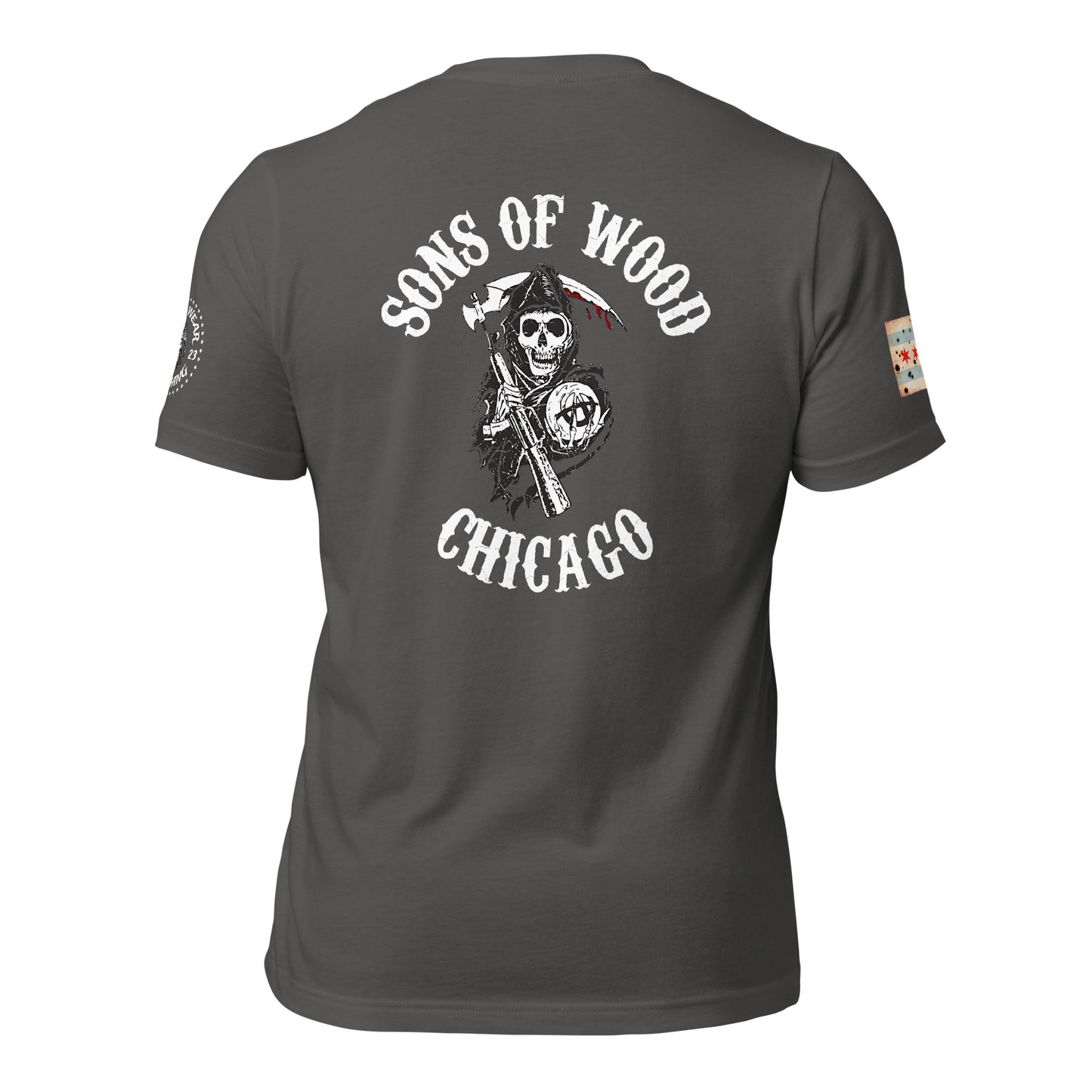 District 013 - Wood: Chicago Police Sons of Anarchy Inspired Tee Shirt