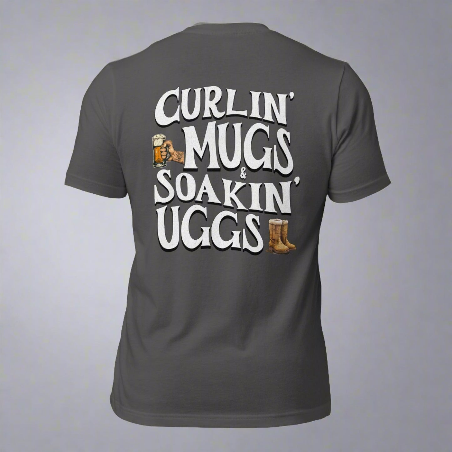 Alpha Hockey Club "Curlin’ Mugs & Soakin’ Uggs" Tee Shirt