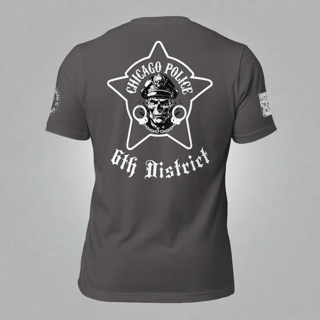 District 006 - Gresham: Chicago Police 006th District Gresham - CPD Biker Inspired Tee Shirt