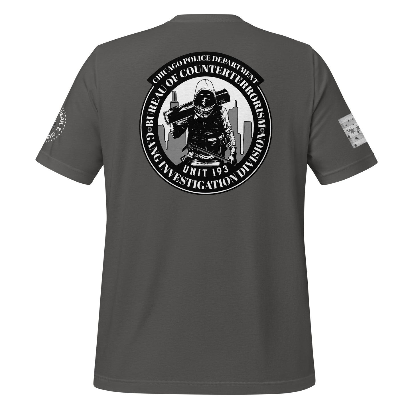 Unit 193 - Chicago Police Department - CPD BCT GID T-Shirt (Back Image)