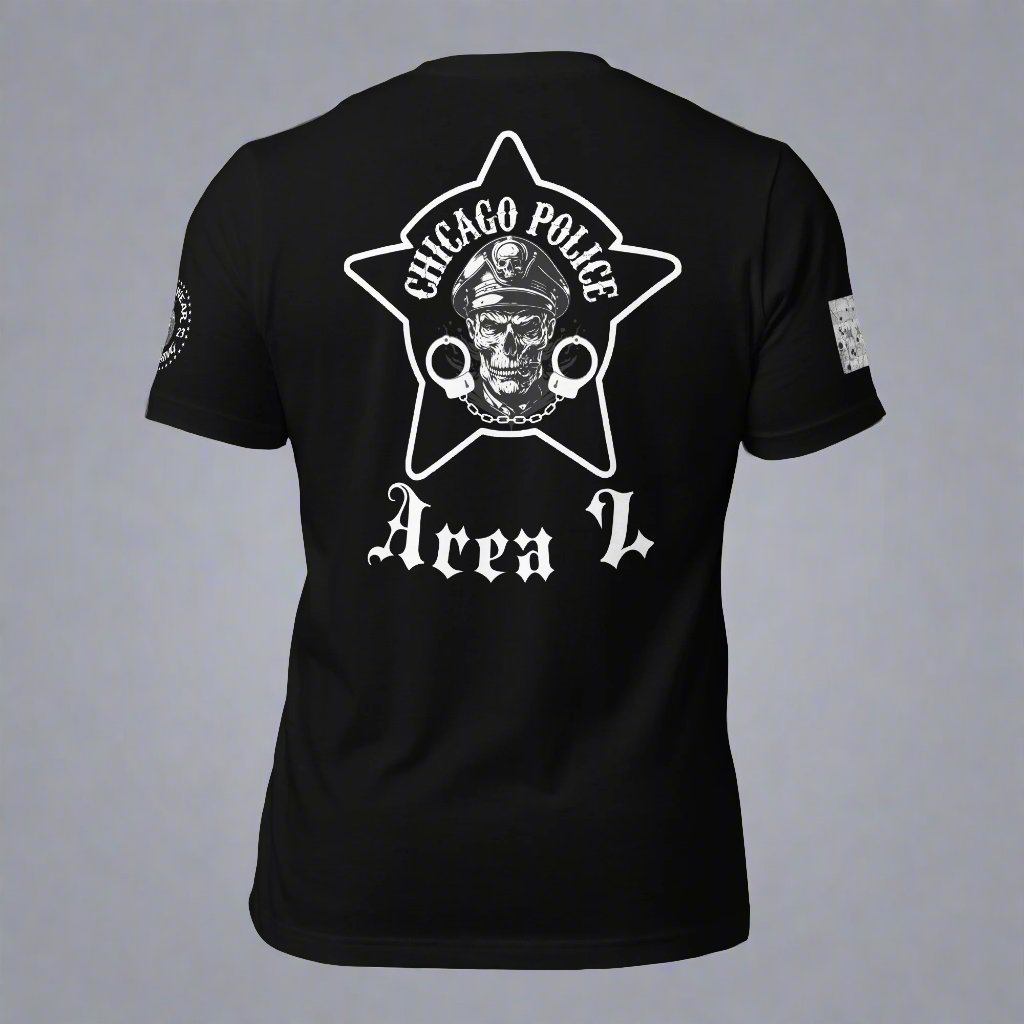 Area 2 - Chicago Police Area 2 Detective Division - CPD Biker Inspired T-Shirt