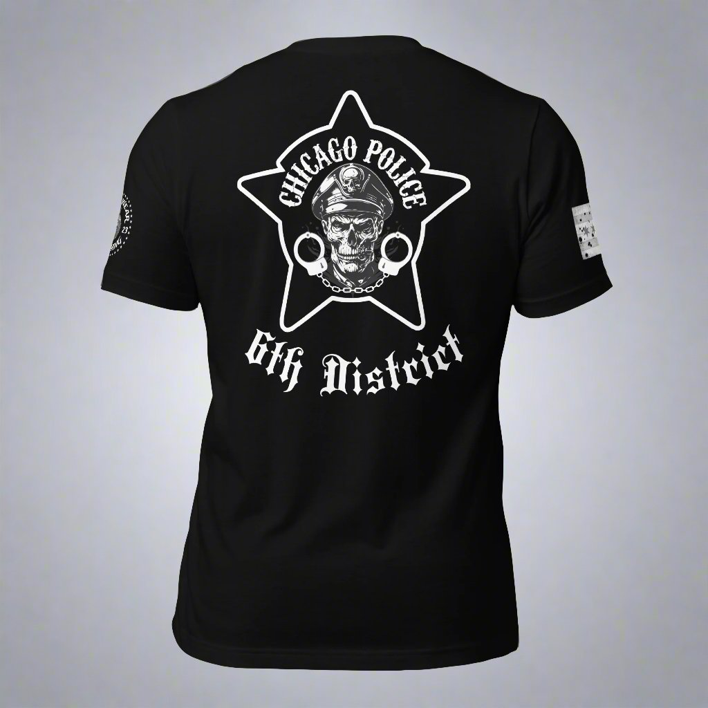 District 006 - Gresham: Chicago Police 006th District Gresham - CPD Biker Inspired Tee Shirt