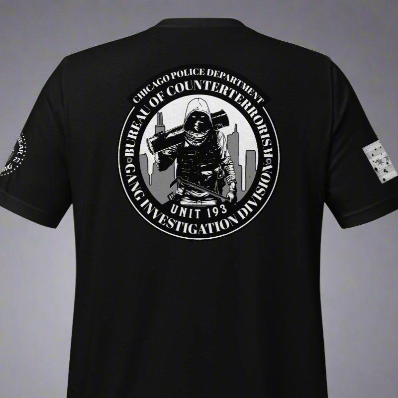 Unit 193 - Chicago Police Department - CPD BCT GID T-Shirt (Back Image)