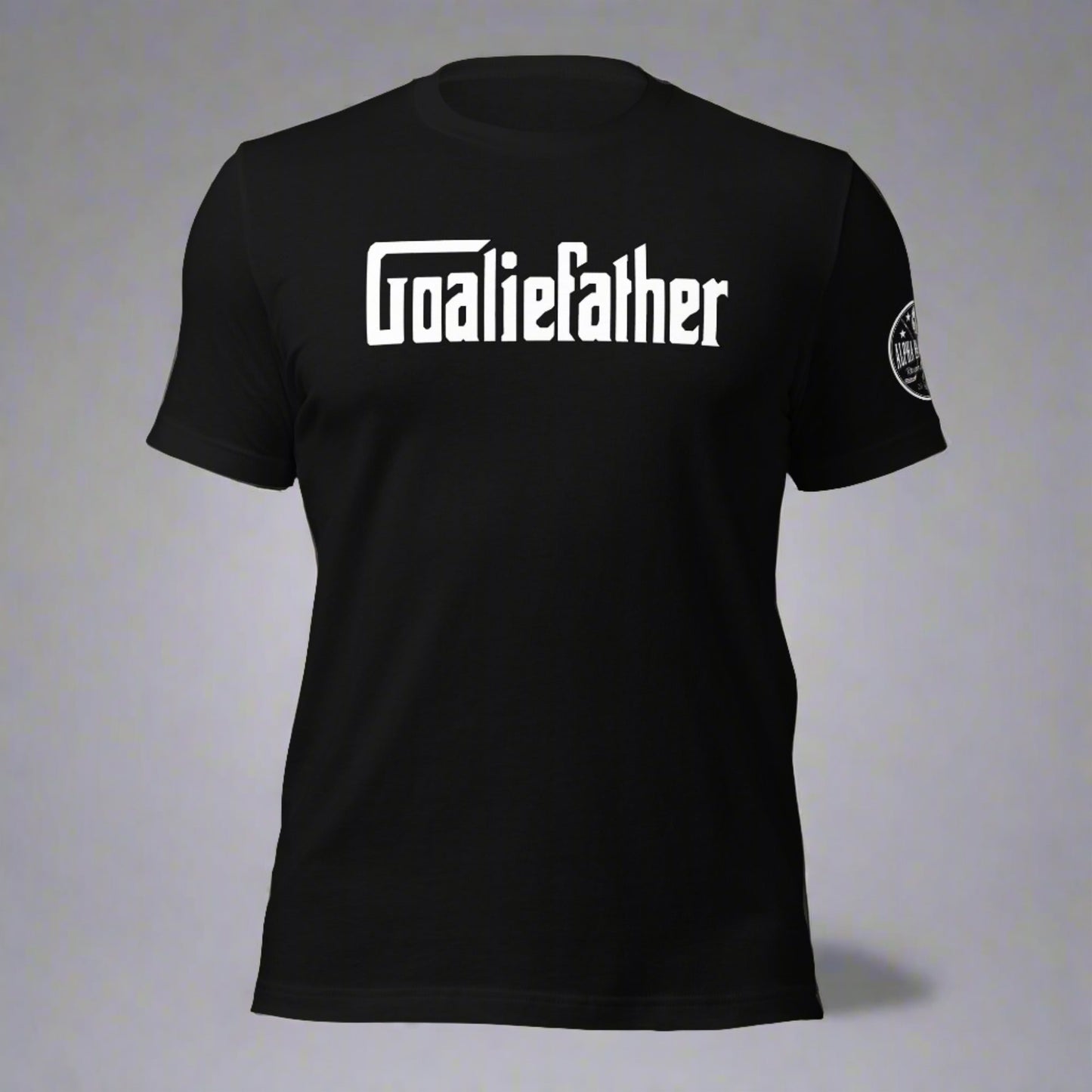 Alpha Hockey Club Goaliefather: Original Godfather Themed Tee Shirt