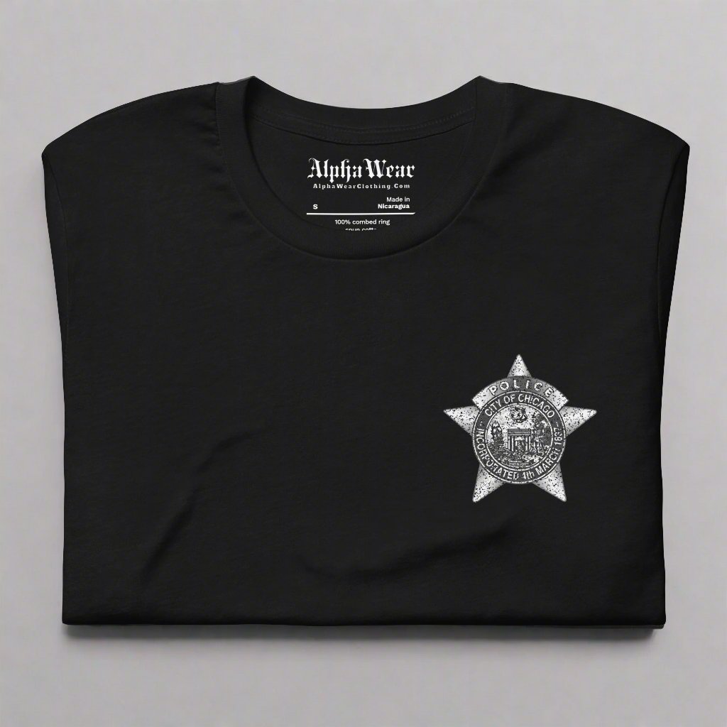 District 001 - Central: Chicago Police 001st District Central Chicago - CPD Biker Inspired Tee Shirt