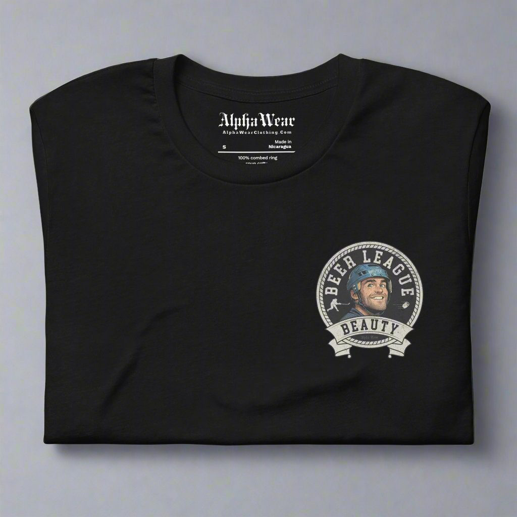 "Beer League Beauty" T-Shirt by Alpha Hockey Club