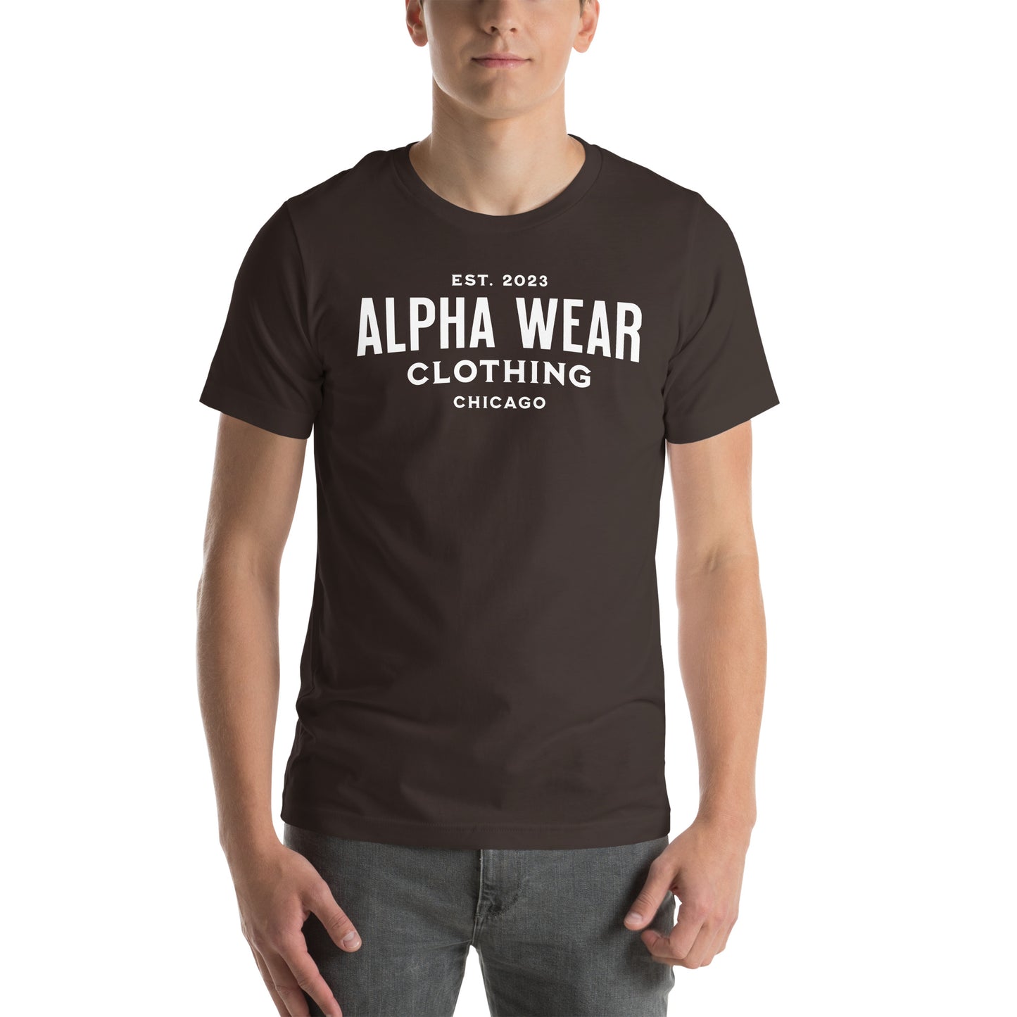 Alpha Wear Clothing Men's Classic Logo Tee - Premium Quality Comfort Fit Shirt for Everyday Wear