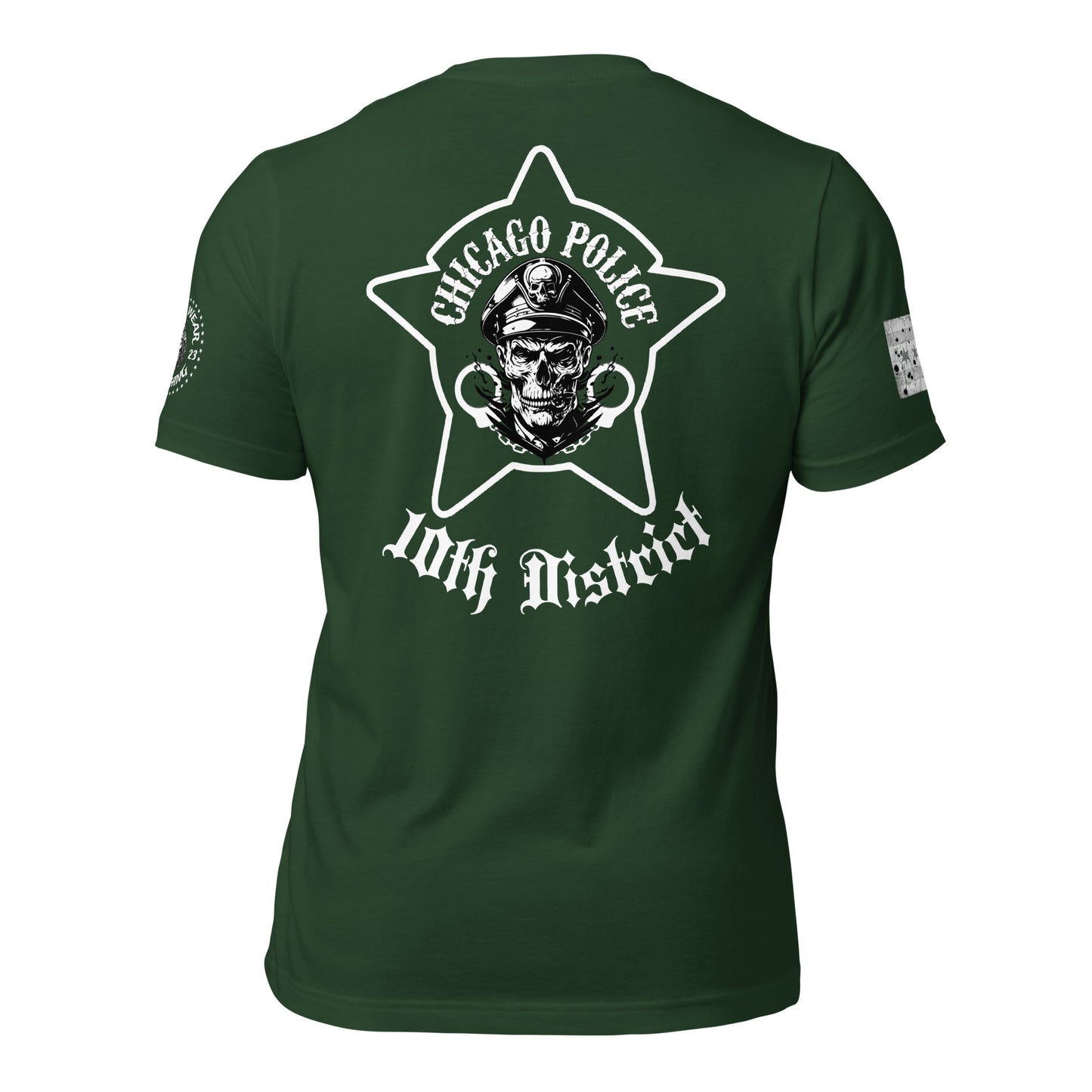 District 010 - Chicago Police 010th District Marquette Ogden - CPD Biker Inspired Tee Shirt