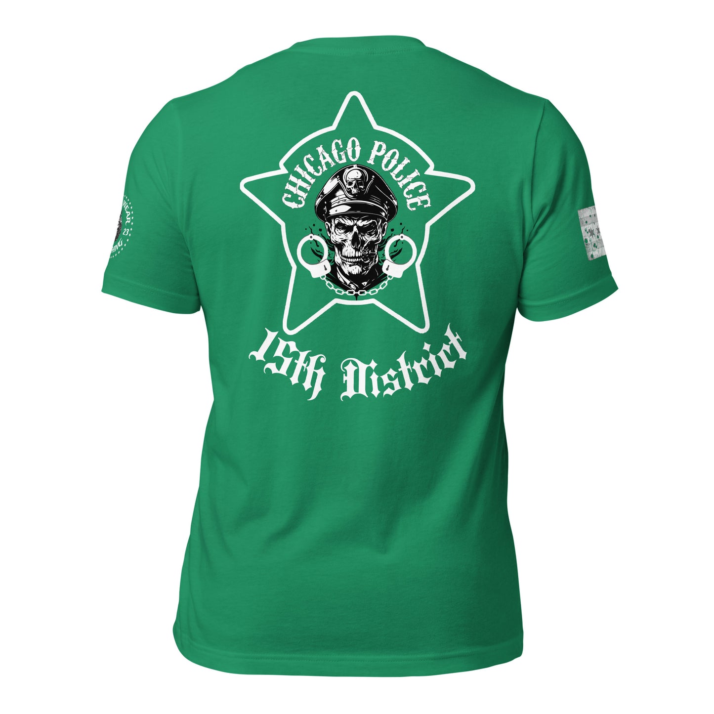 District 015 - Chicago Police 015th District Austin - CPD Biker Inspired Tee Shirt