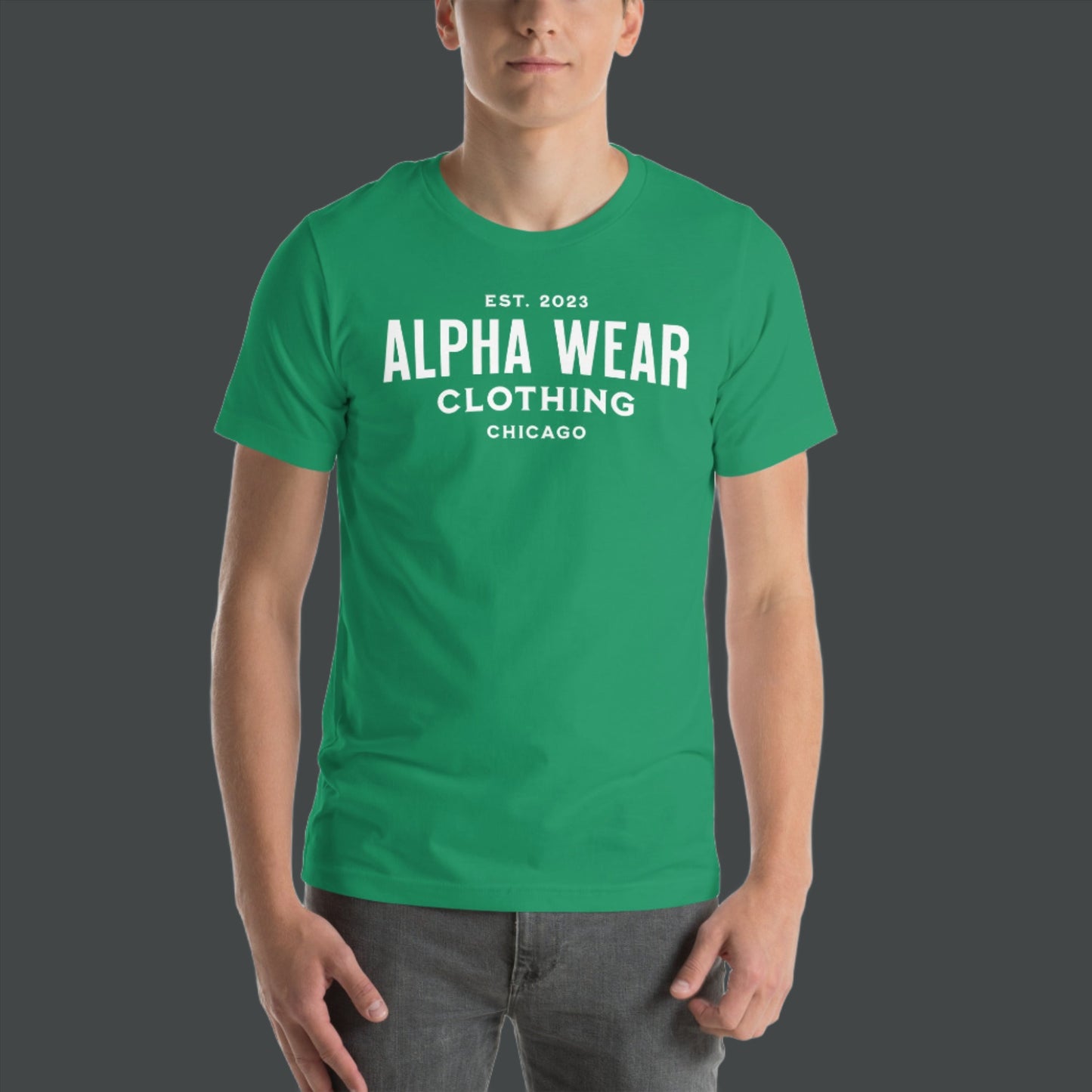 Alpha Wear Clothing Men's Classic Logo Tee - Premium Quality Comfort Fit Shirt for Everyday Wear