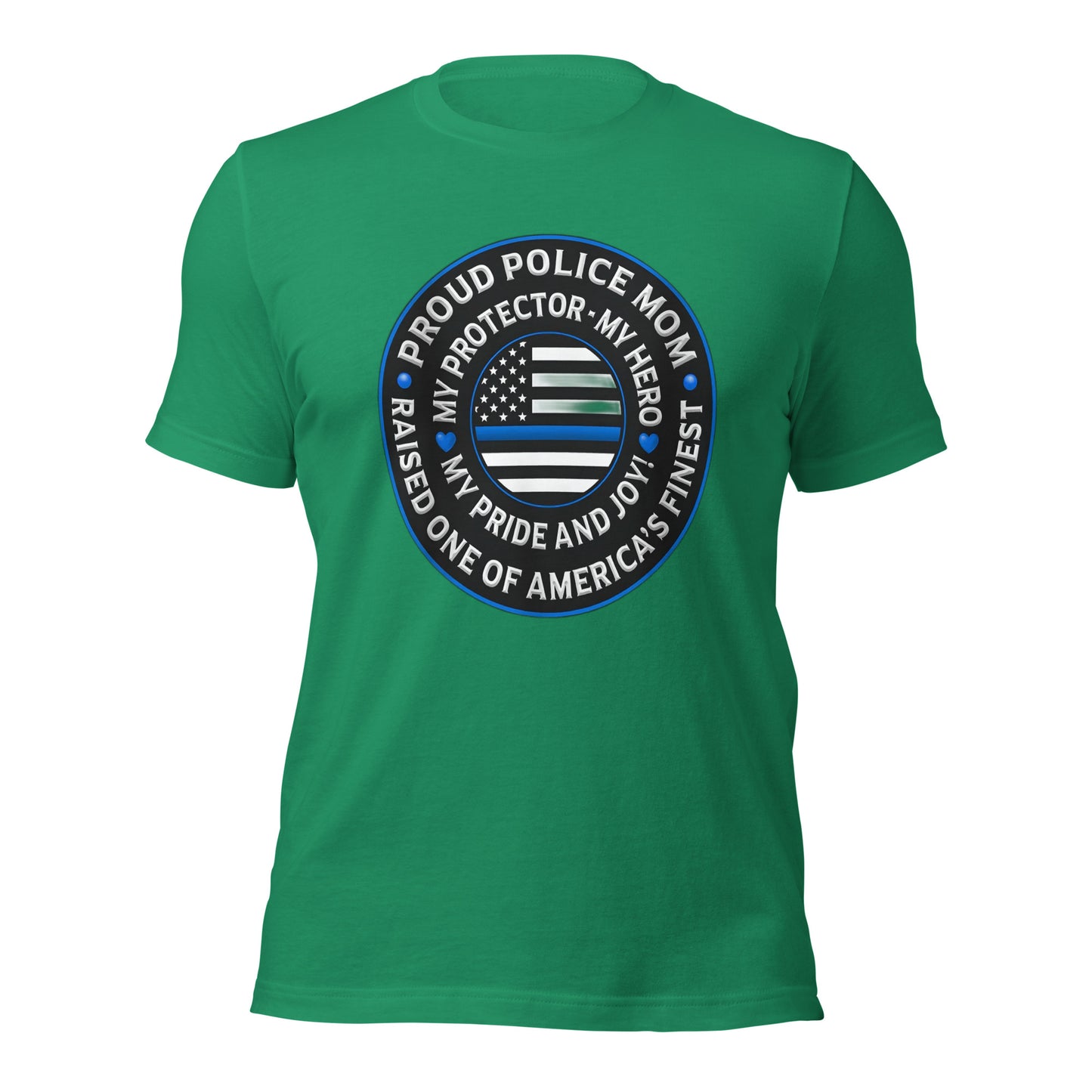 Proud Police Mom - Mother's Day Tee Shirt (Front Logo)