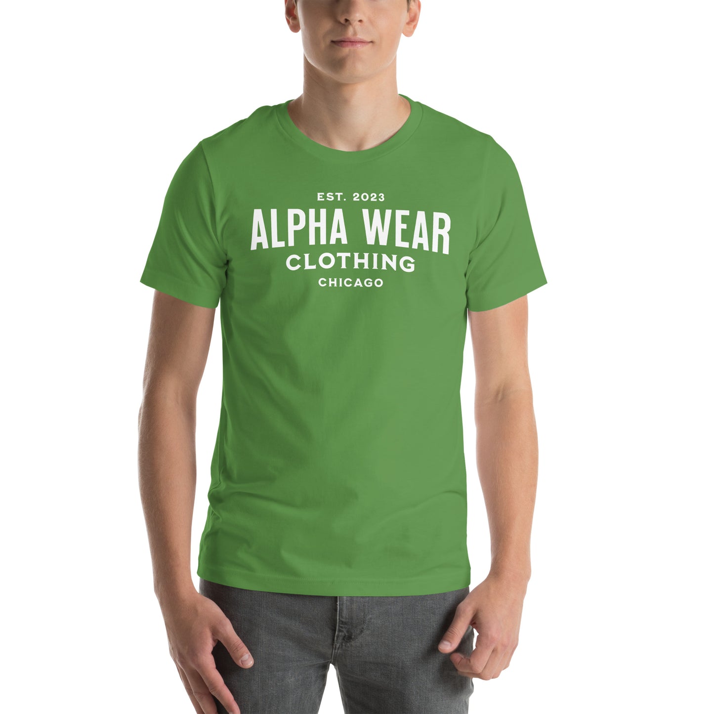 Alpha Wear Clothing Men's Classic Logo Tee - Premium Quality Comfort Fit Shirt for Everyday Wear